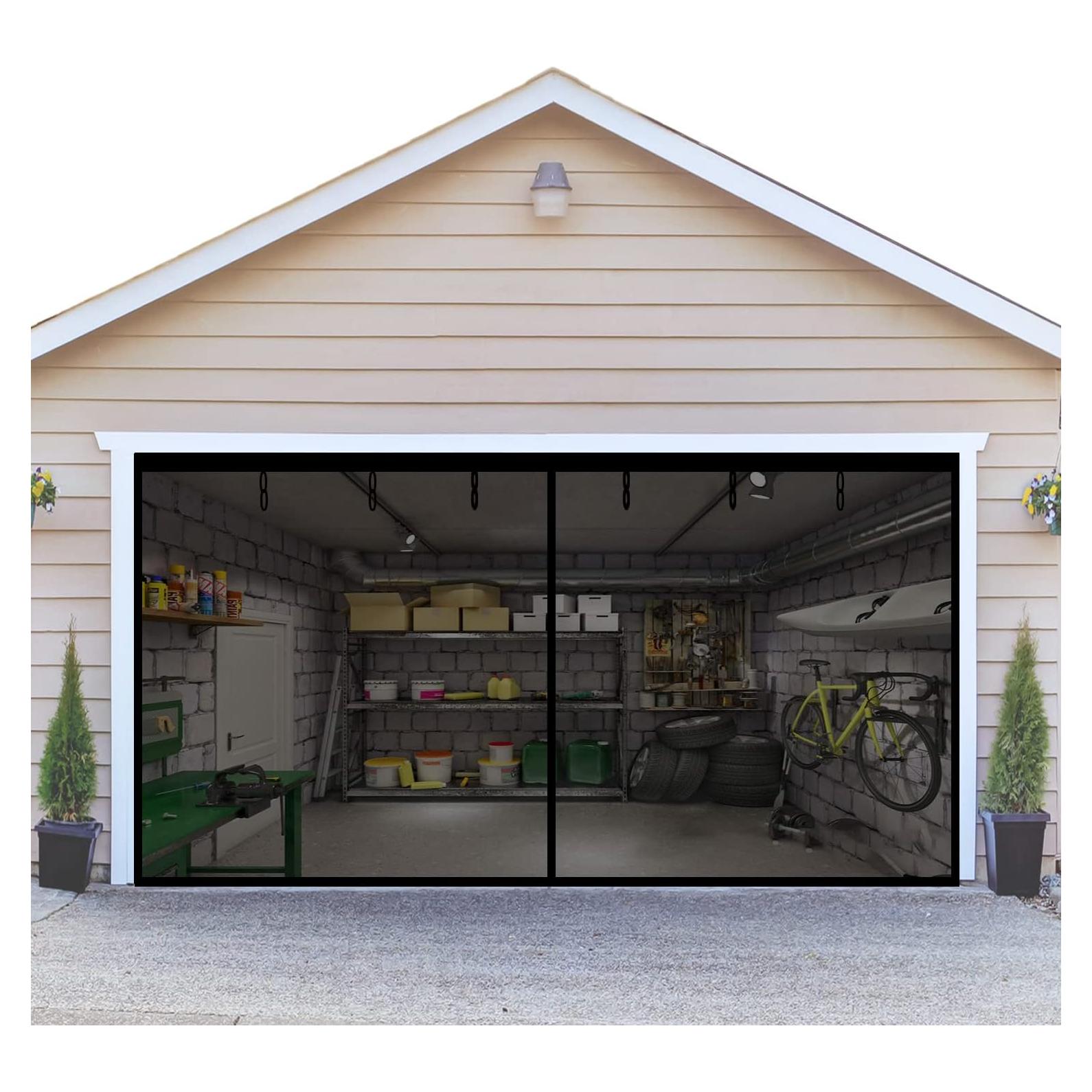 Puerta de Pantalla Magnética Yehgus Doble 2 Coches 4.98x2.18m