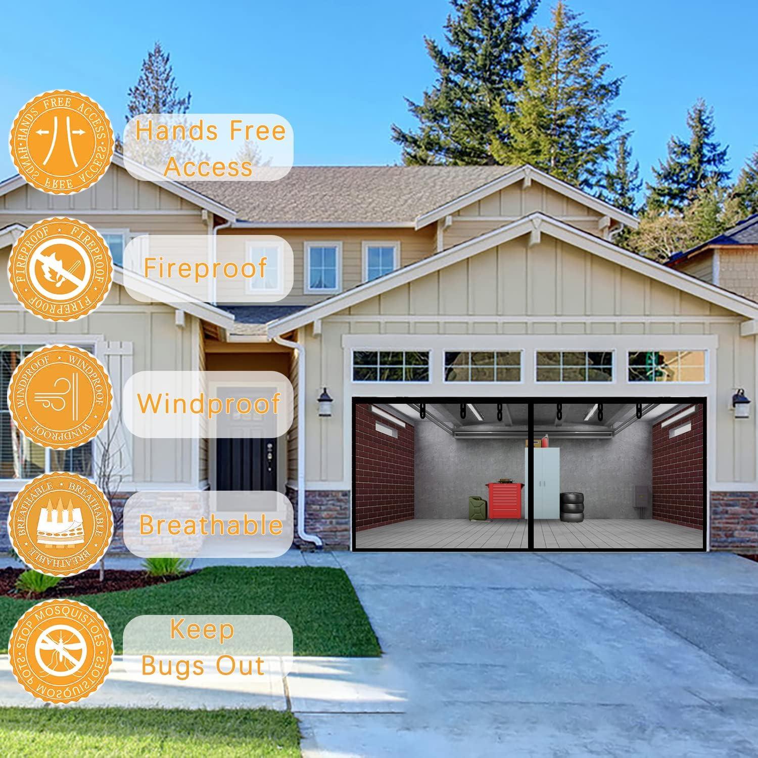 Puerta de Pantalla Magnética Yehgus Doble 2 Coches 4.98x2.18m