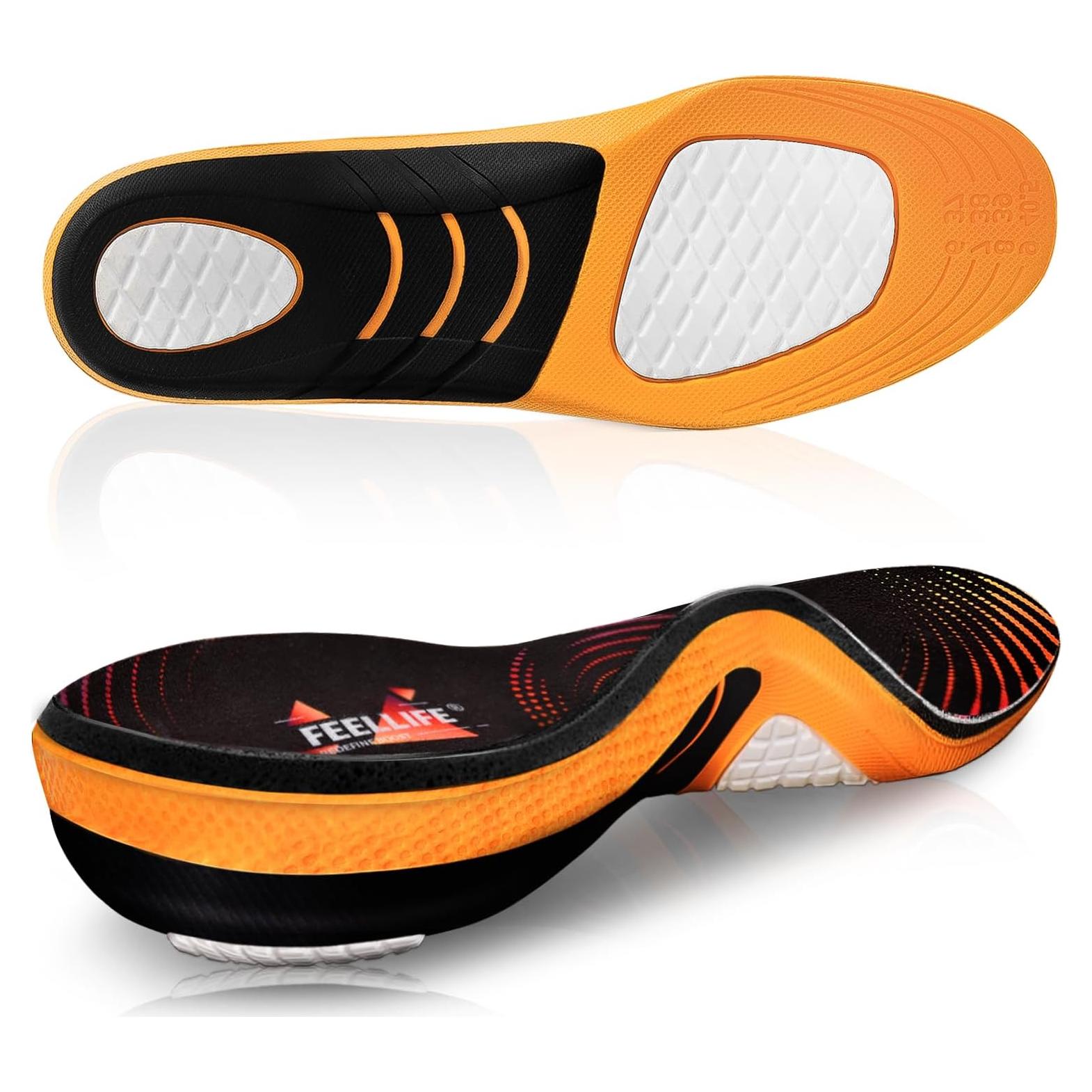 Plantillas Ortopédicas FEELLIFE para Alivio de Fascitis Plantar - Soporte Arqueado y Gel - Talla S (Hombres 37-40/Mujeres 38-41)