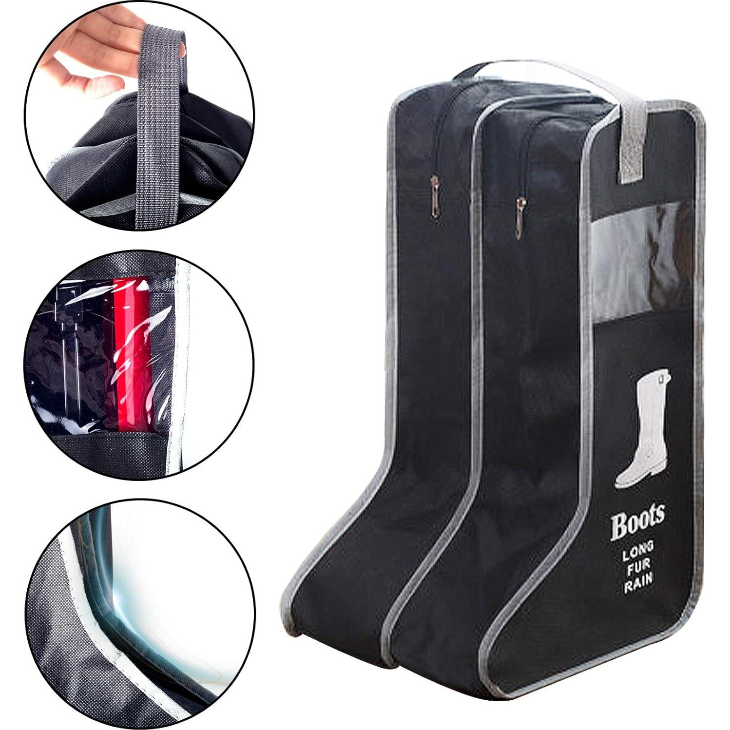 Bolsas de Almacenamiento para Botas Satisfounder 2 Pares Negro