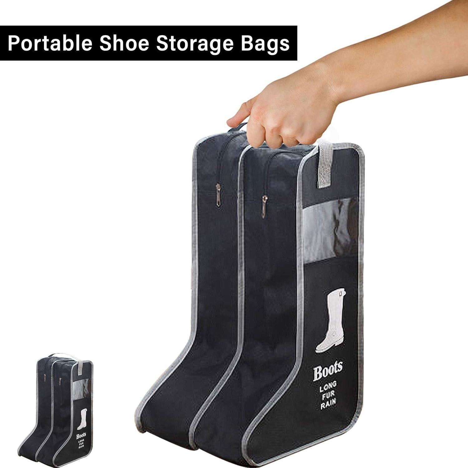 Bolsas de Almacenamiento para Botas Satisfounder 2 Pares Negro