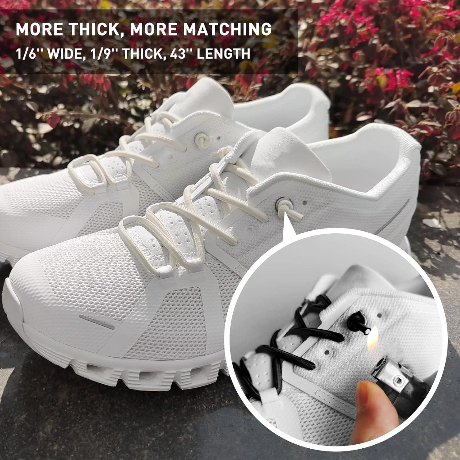 3 Pares de Cordones Elásticos Beige para Zapatillas de Correr