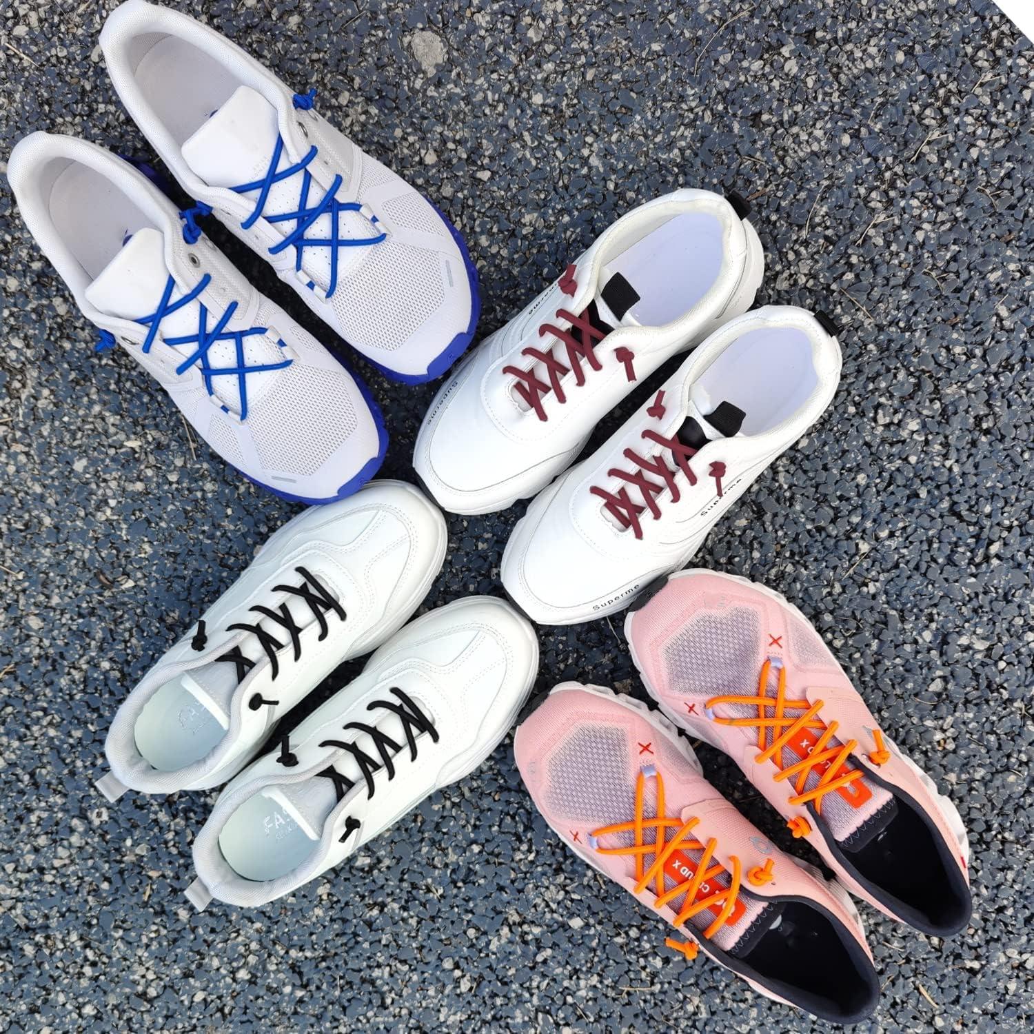 3 Pares de Cordones Elásticos Beige para Zapatillas de Correr