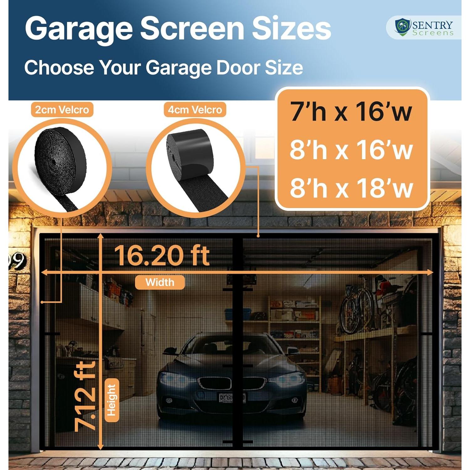 Pantalla Magnética Sentry Screens para Garaje 2 Autos 1,36kg