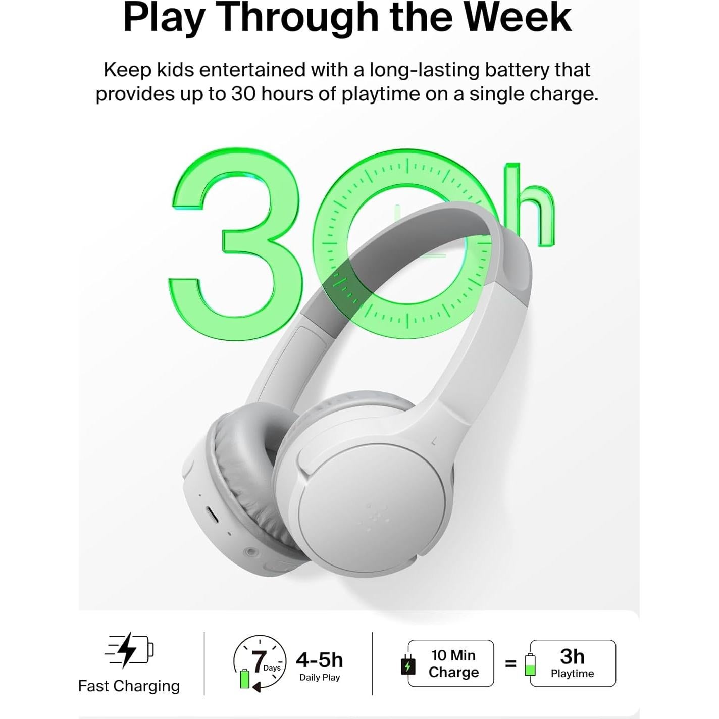 Auriculares Inalámbricos Belkin SoundForm Mini Niños 30h Batería