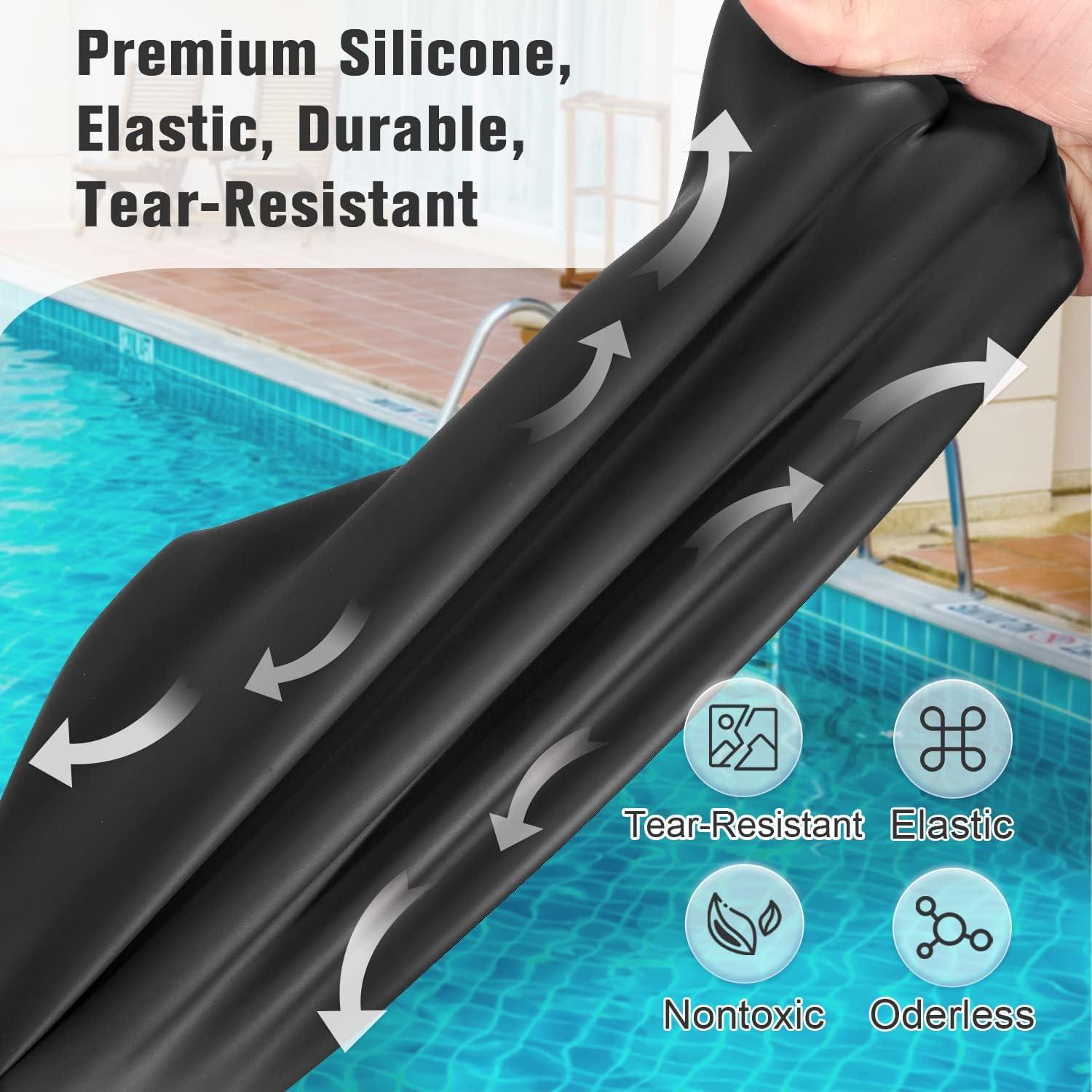 Gorro de natación grande EverSport de silicona para trenzas