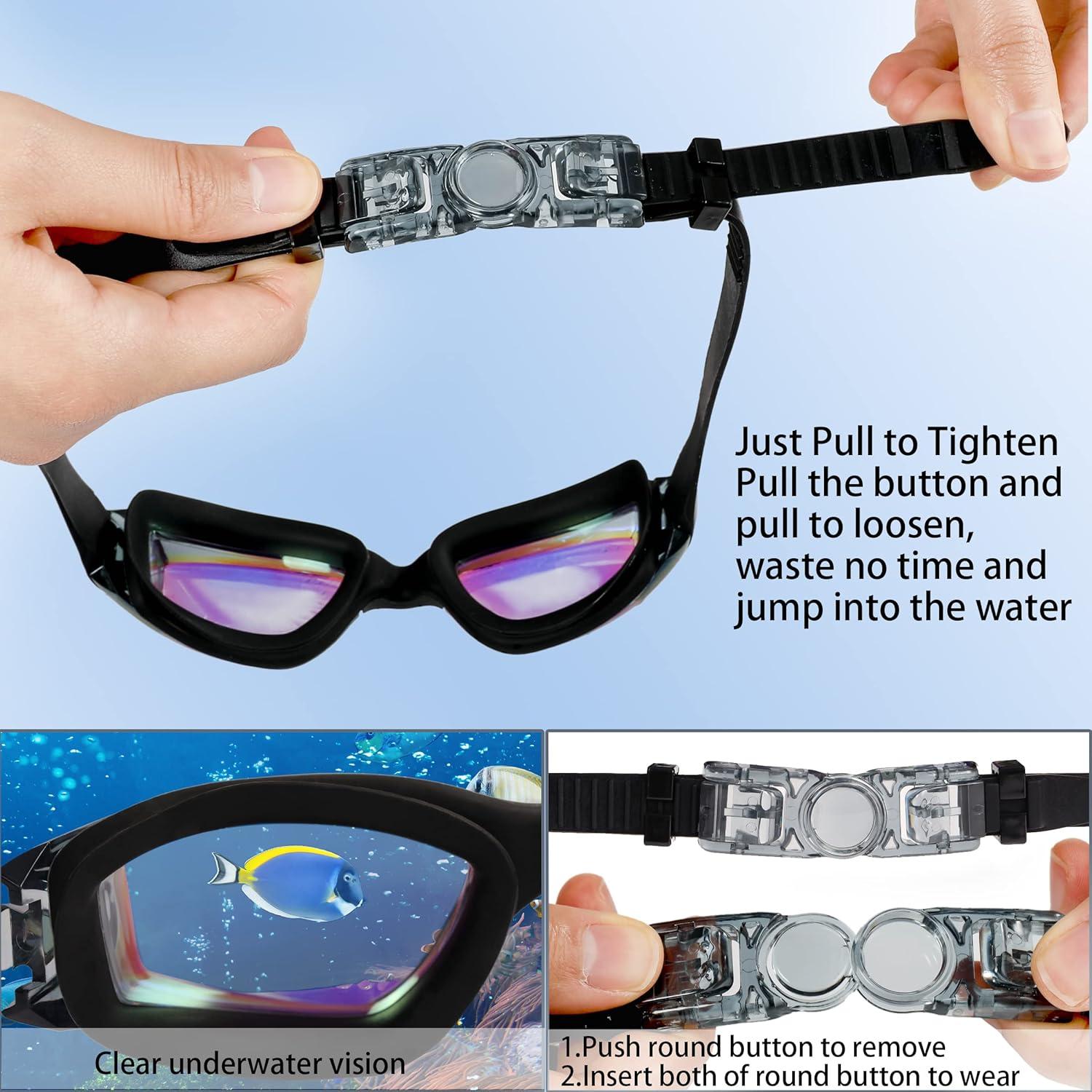 Gafas de Natación Anti-empañante Unisex - Paquete de 2