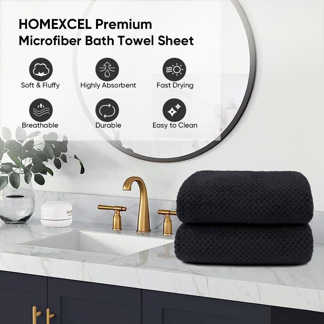 HOMEXCEL Toallas de Baño Ultra Suaves Paquete de 2 178x89cm