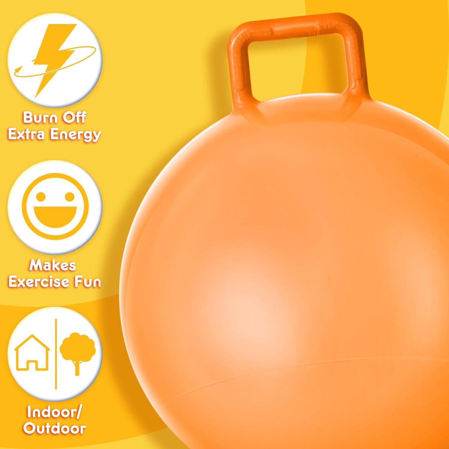 Pelotas Rebotadoras Lewtemi 3 Pcs 74 cm con Mango y Bomba