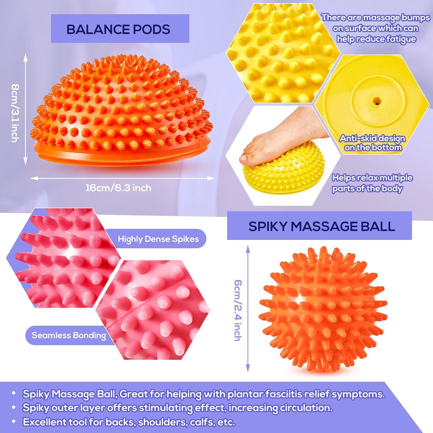 Meooeck Almohadilla de Equilibrio y Pods de Ejercicio 34.5 cm