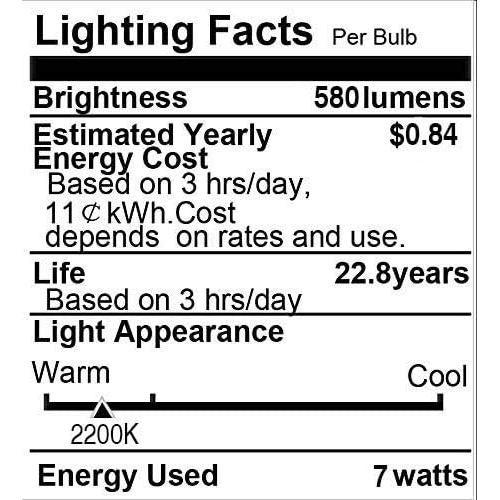 Bombilla LED Amarilla ProPOW 7W A19 Auto Encendido 580 Lúmenes