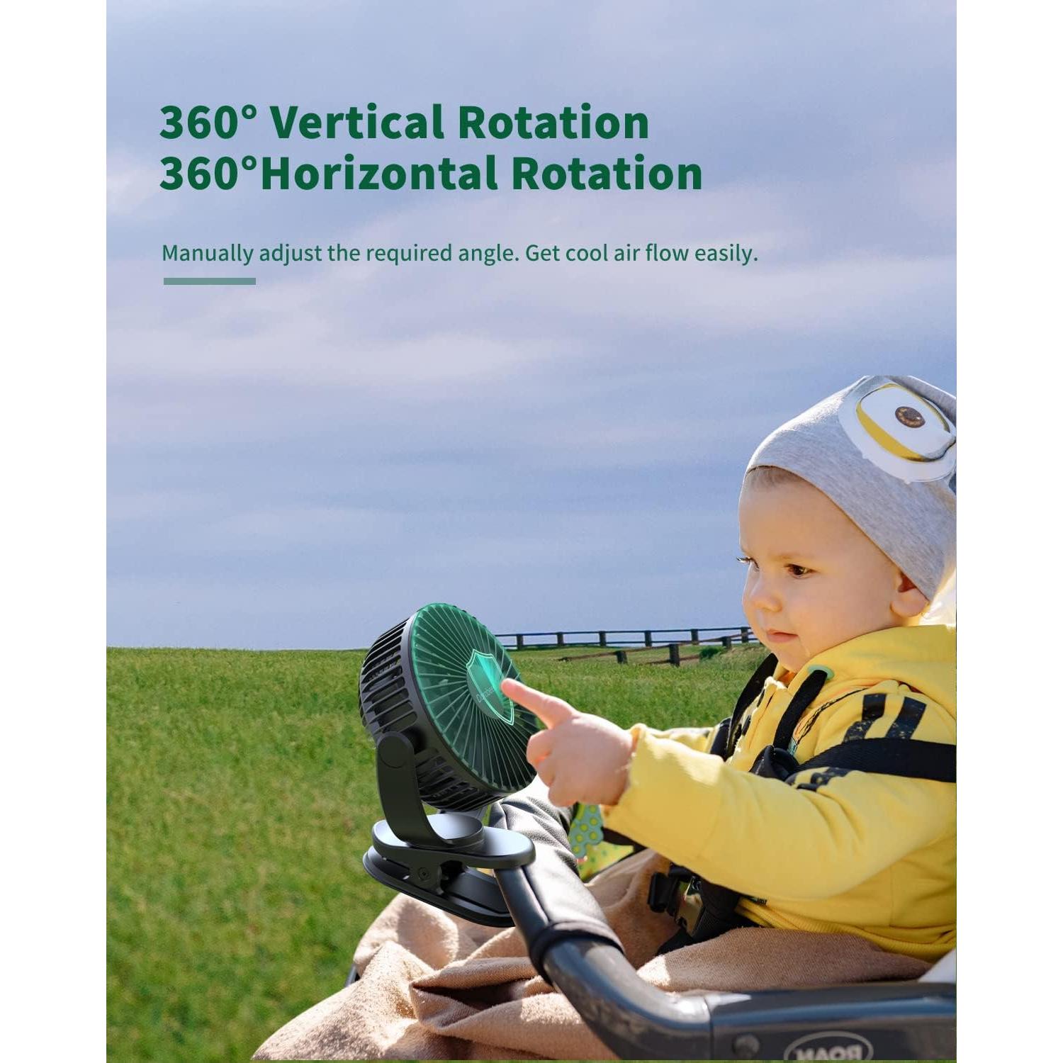 Ventilador Portátil Clip Dorobeen TF28D Recargable 3 Velocidades