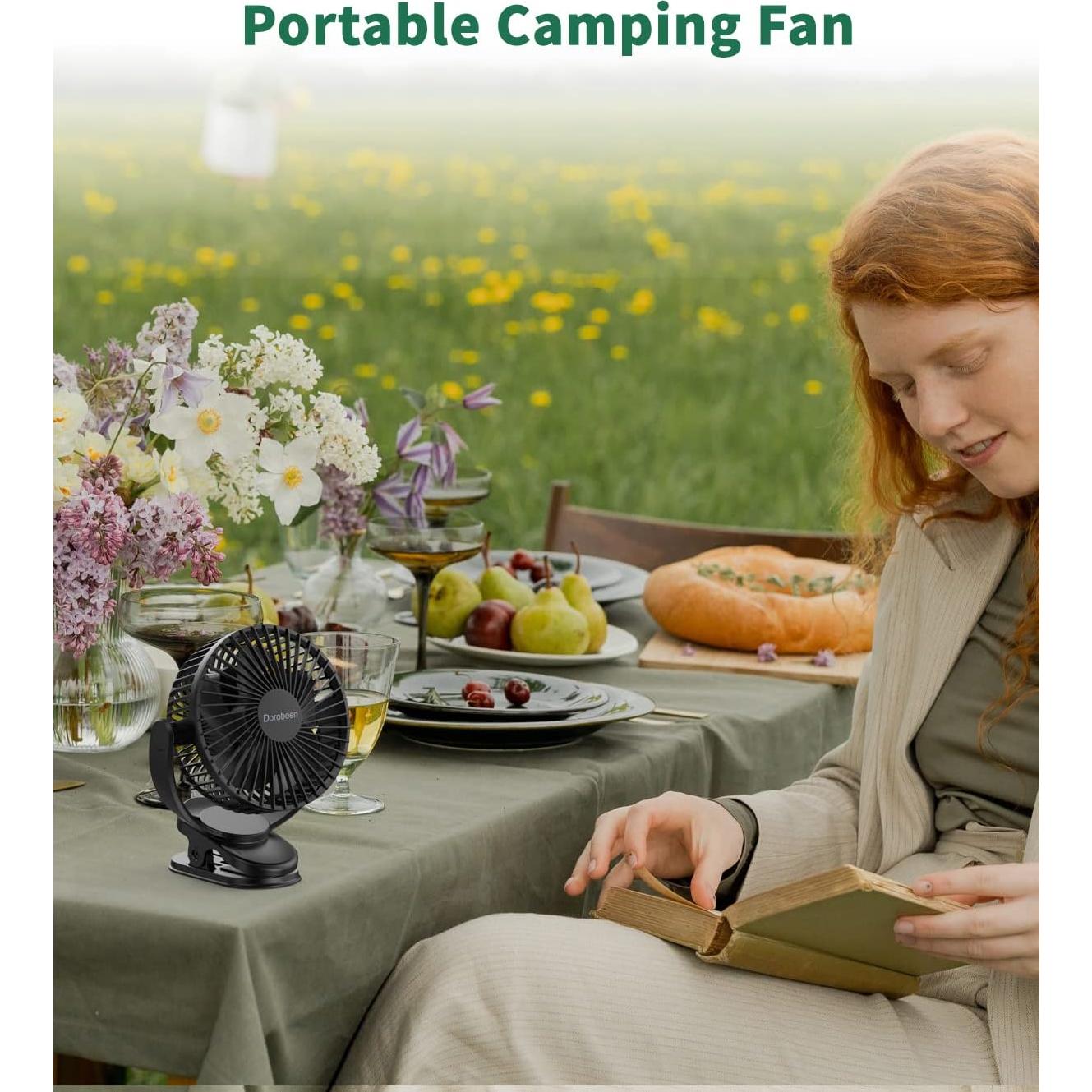 Ventilador Portátil Clip Dorobeen TF28D Recargable 3 Velocidades