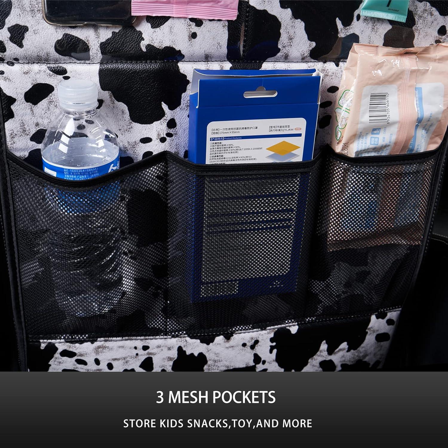 Protectores de Asiento de Coche LSBS Estampado de Vaca 2 Pzs