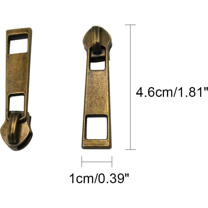 Deslizadores de Cremallera Pesados HOLSHUN #5 Bronce Antiguo 30pcs