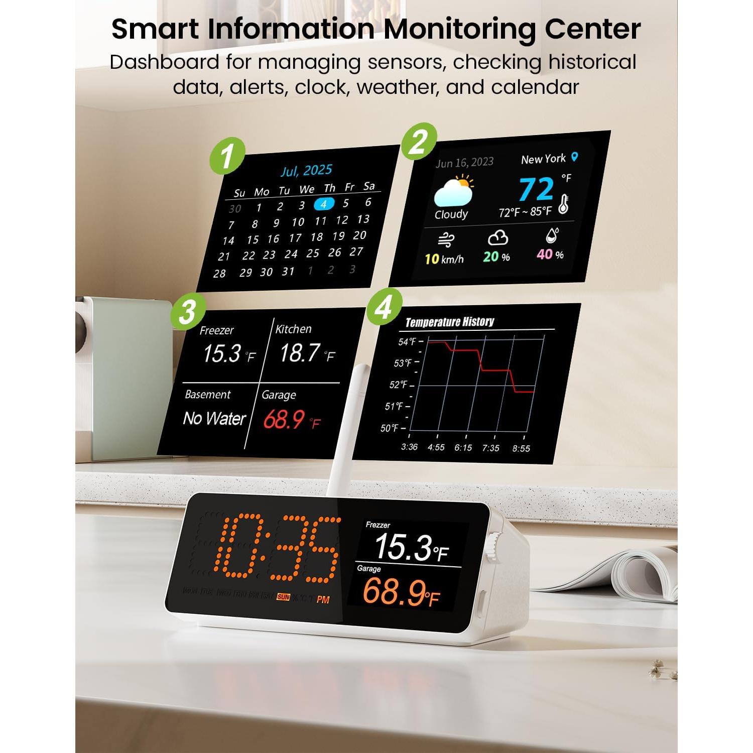 Termómetro Remoto WiFi MOCREO H5-PRO-LS2D con 2 Sensores