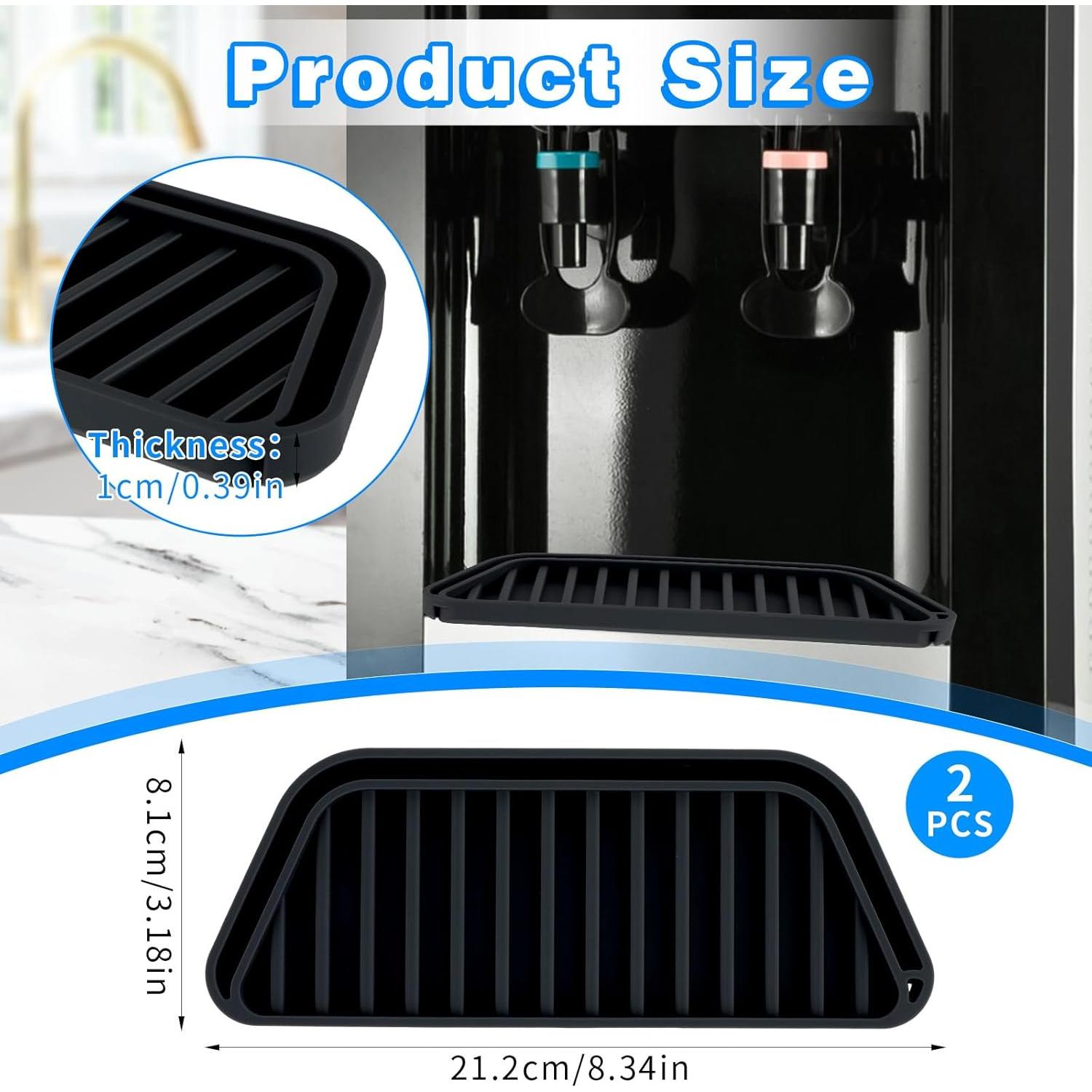 Receptor de Goteo de Silicona Andibro 2 Piezas Negro 21.2x8.1 cm