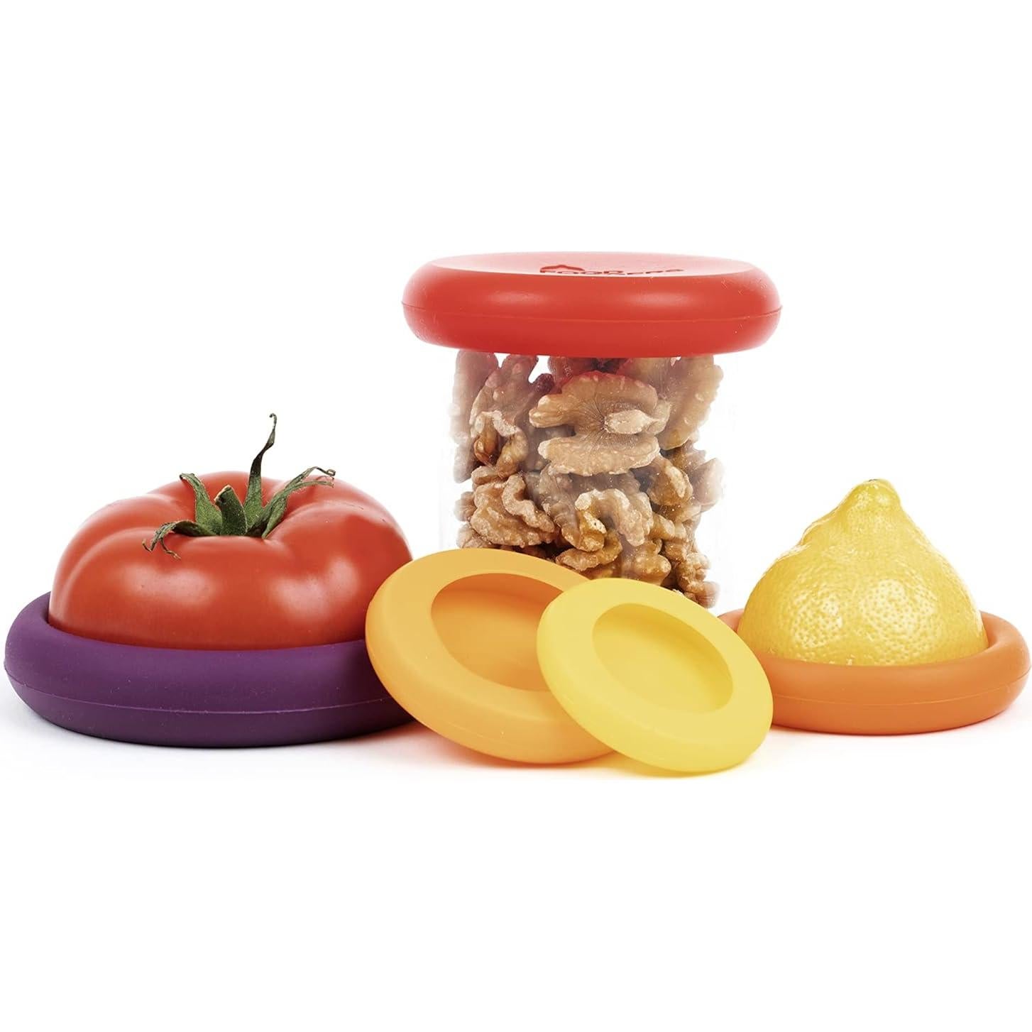 Food Huggers 5 Piezas Silicona Reutilizables para Alimentos