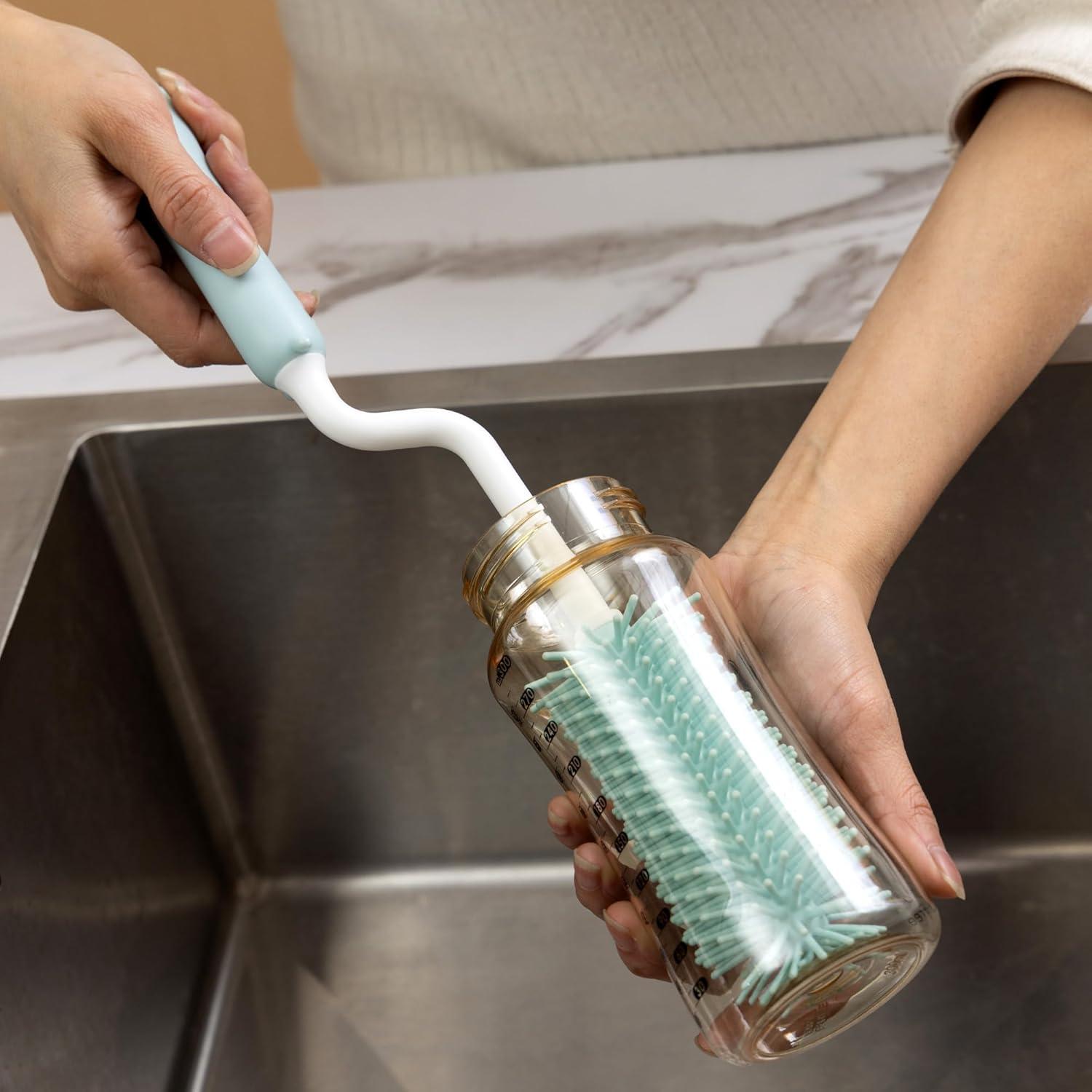 Estante Secar Biberones Chemimoso + Set 5 Cepillos Silicona