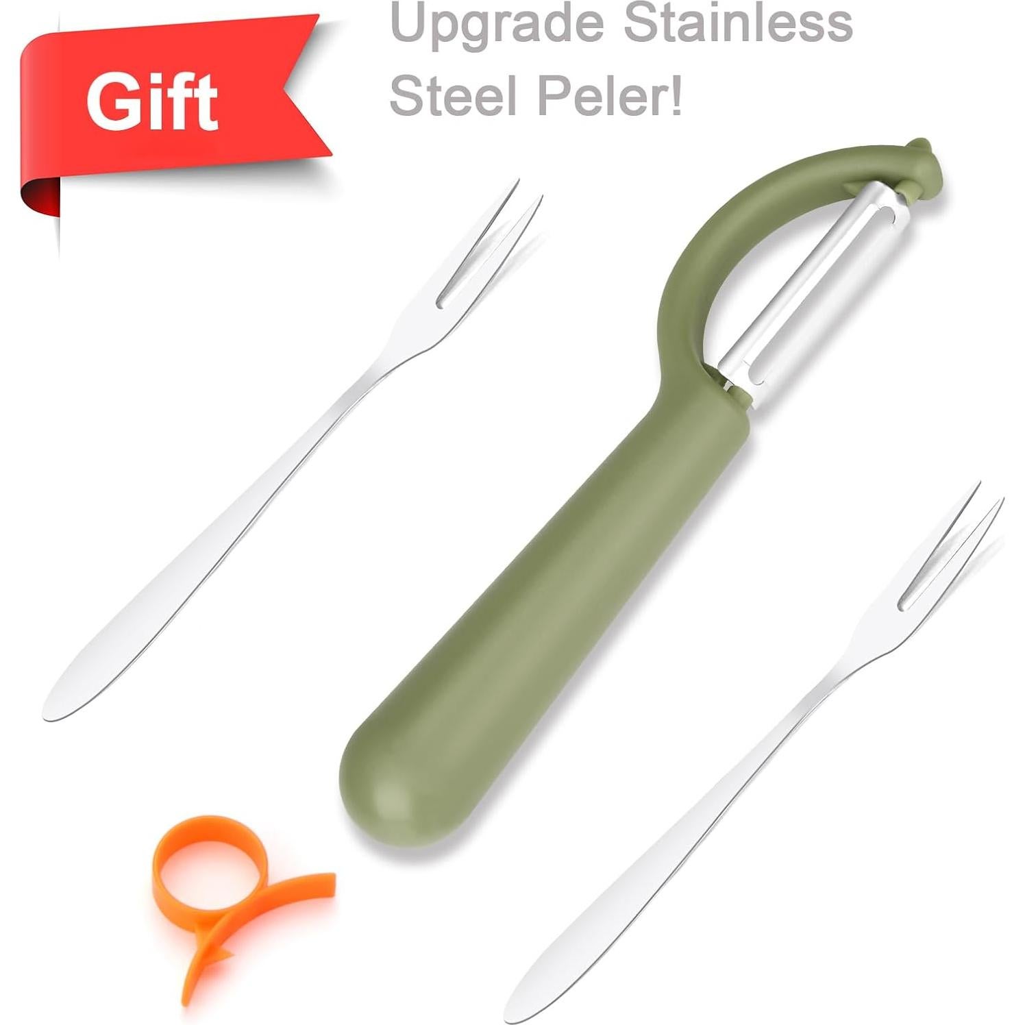 Cortador de Manzanas Aovchei 8 Cuchillas Acero Inoxidable 12 cm