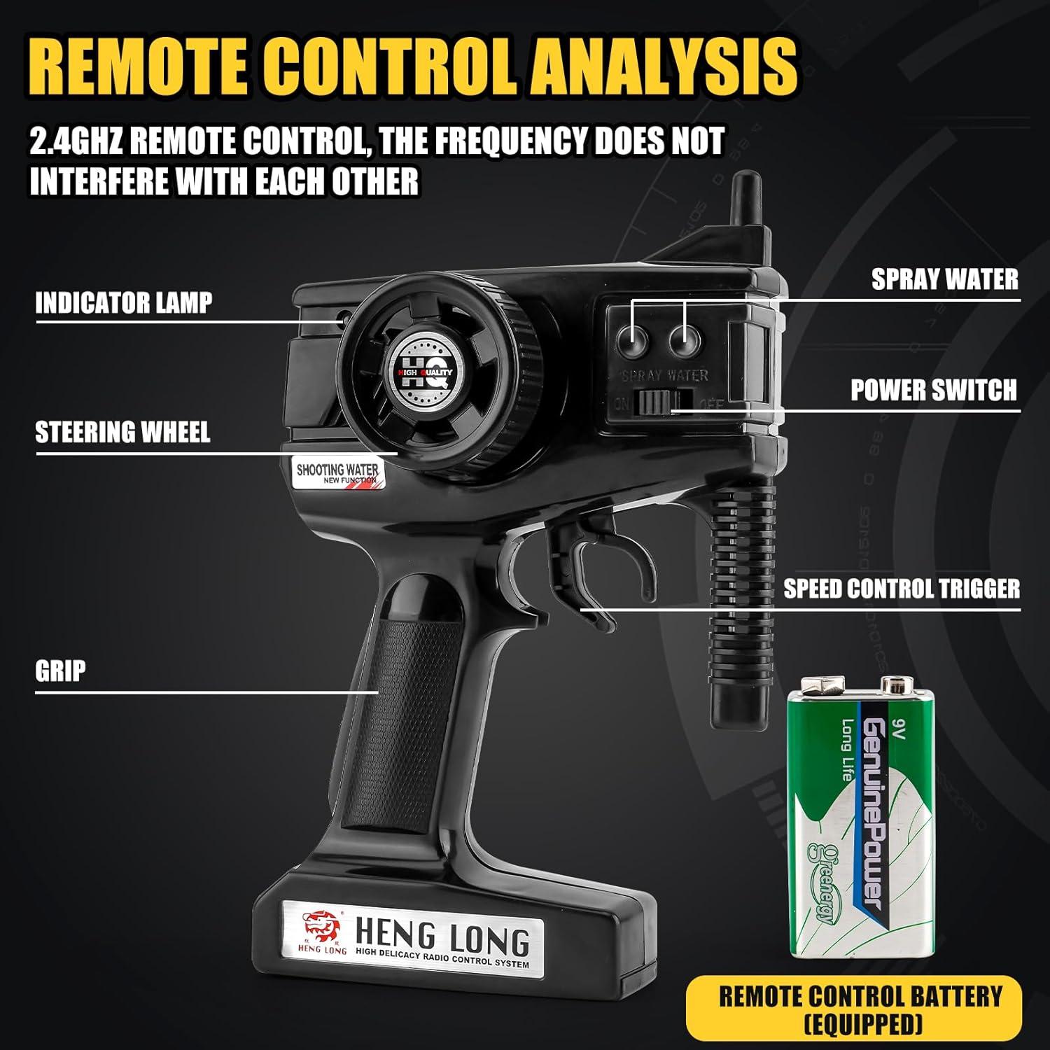 Barco RC de Rescate de Incendios HengLong 60x45x23cm