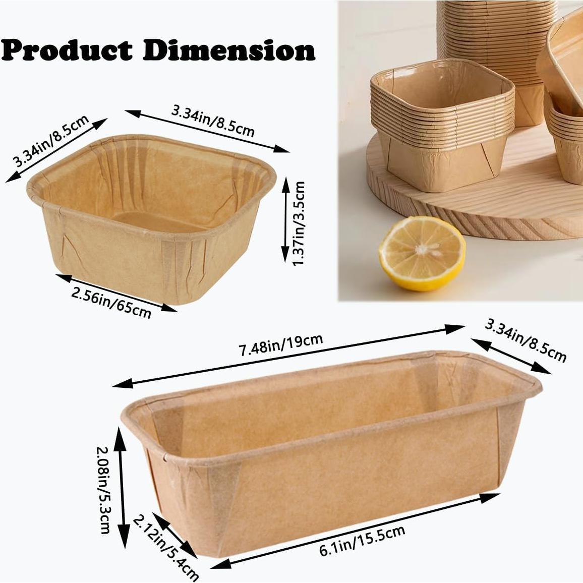 100 Moldes de Pan de Papel Desechables ICYHEY para Hornear