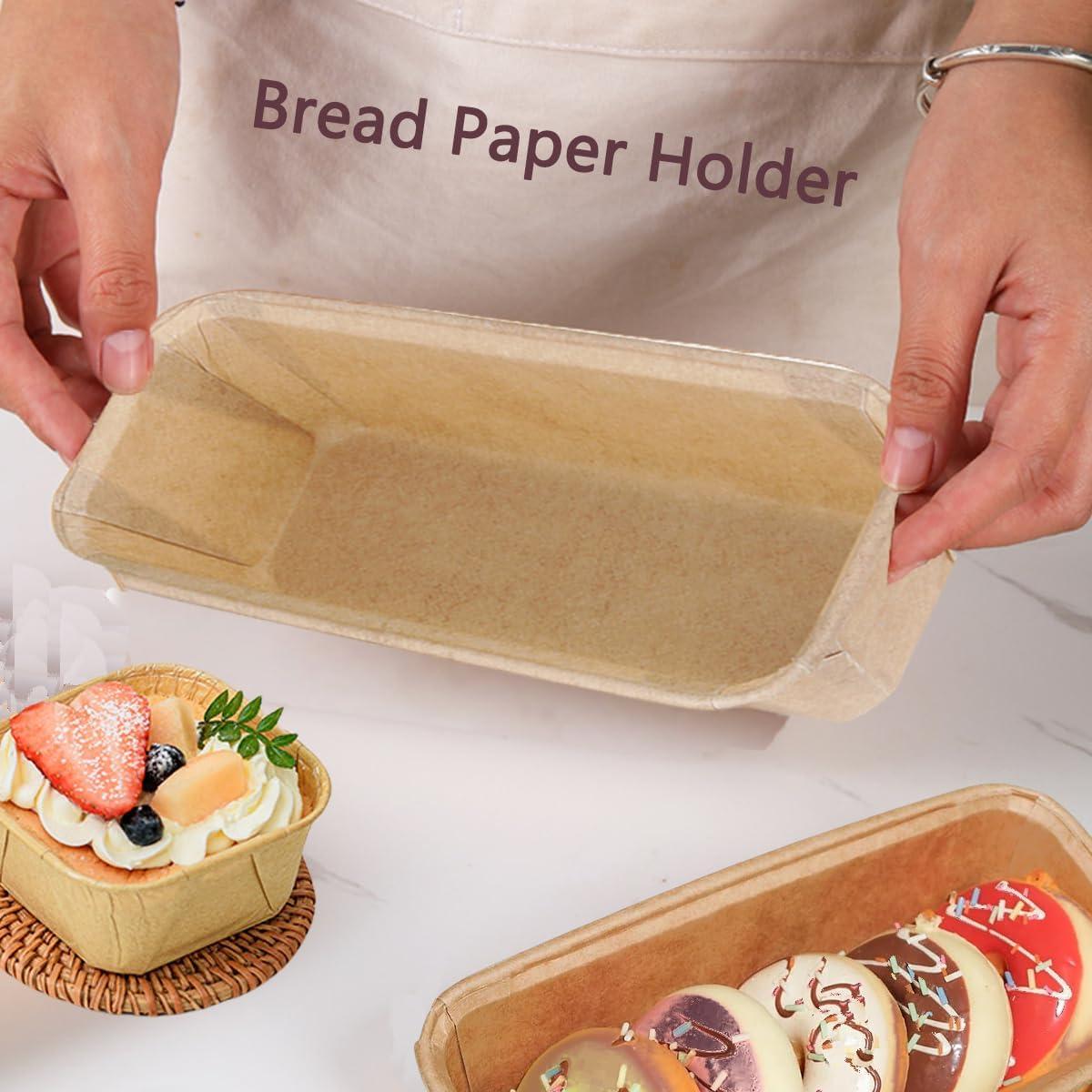 100 Moldes de Pan de Papel Desechables ICYHEY para Hornear