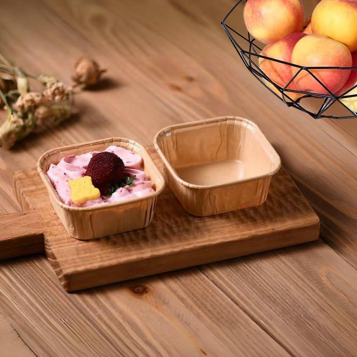 100 Moldes de Pan de Papel Desechables ICYHEY para Hornear