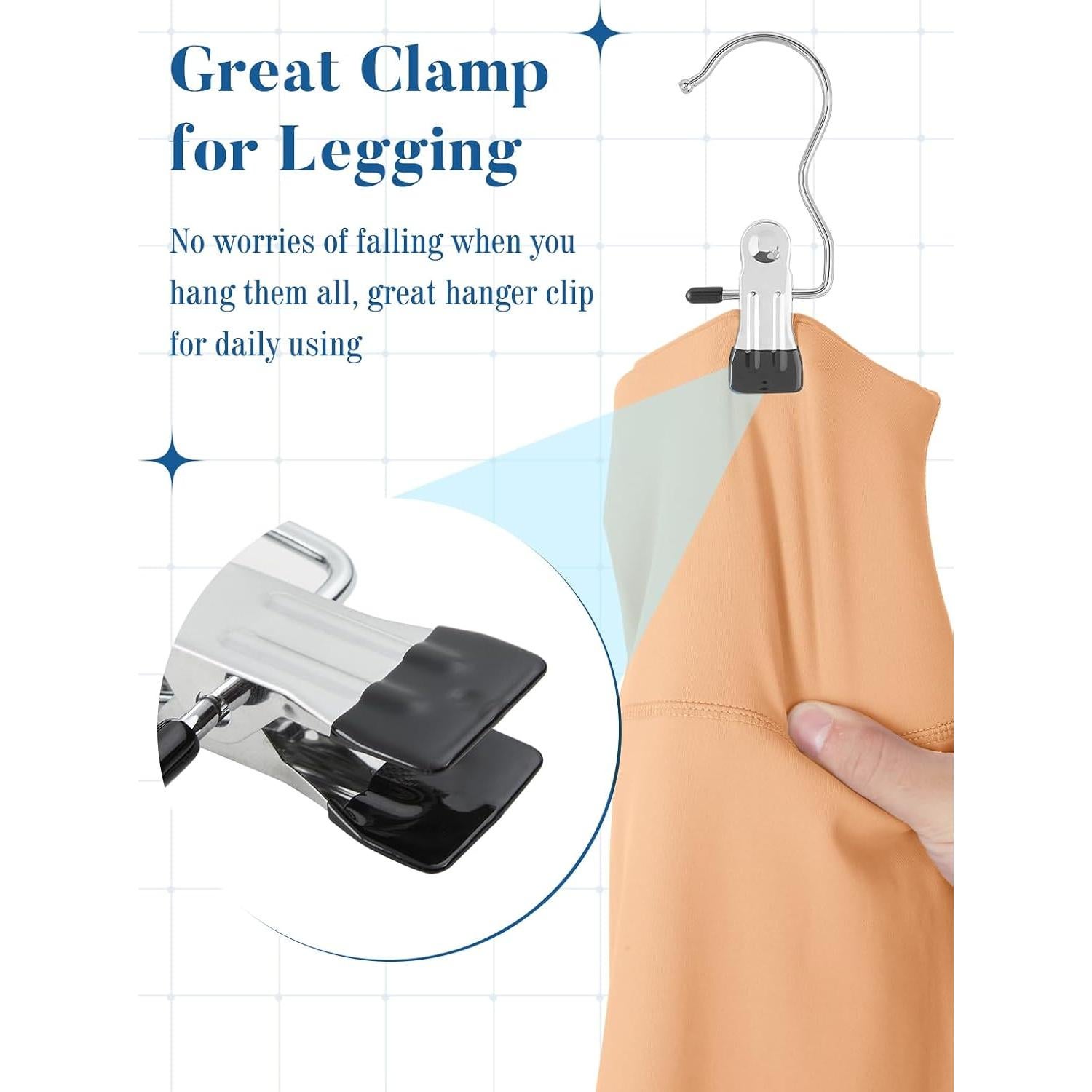 Organizador de Closet Smartor - 20 Clips Colgantes Metálicos