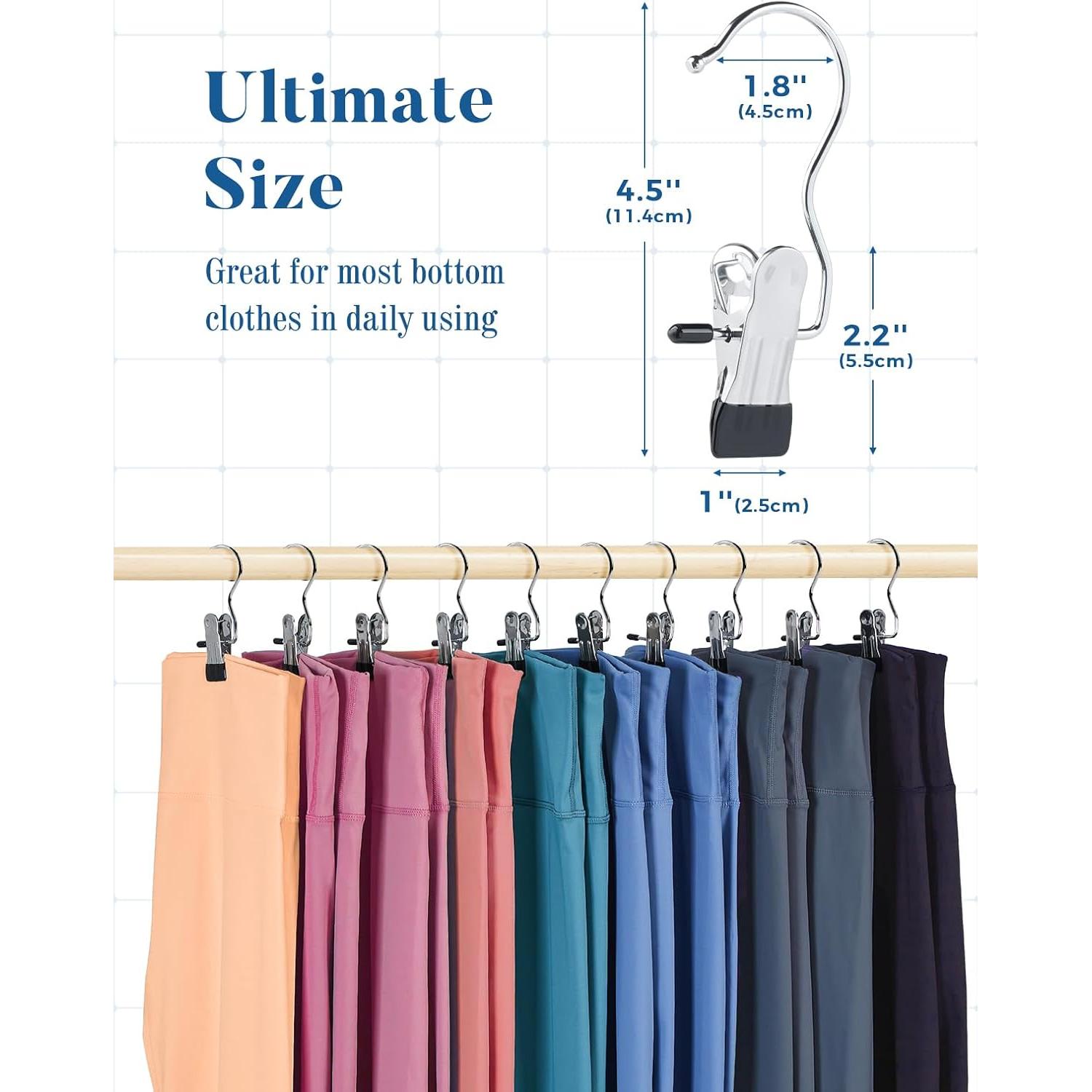 Organizador de Closet Smartor - 20 Clips Colgantes Metálicos