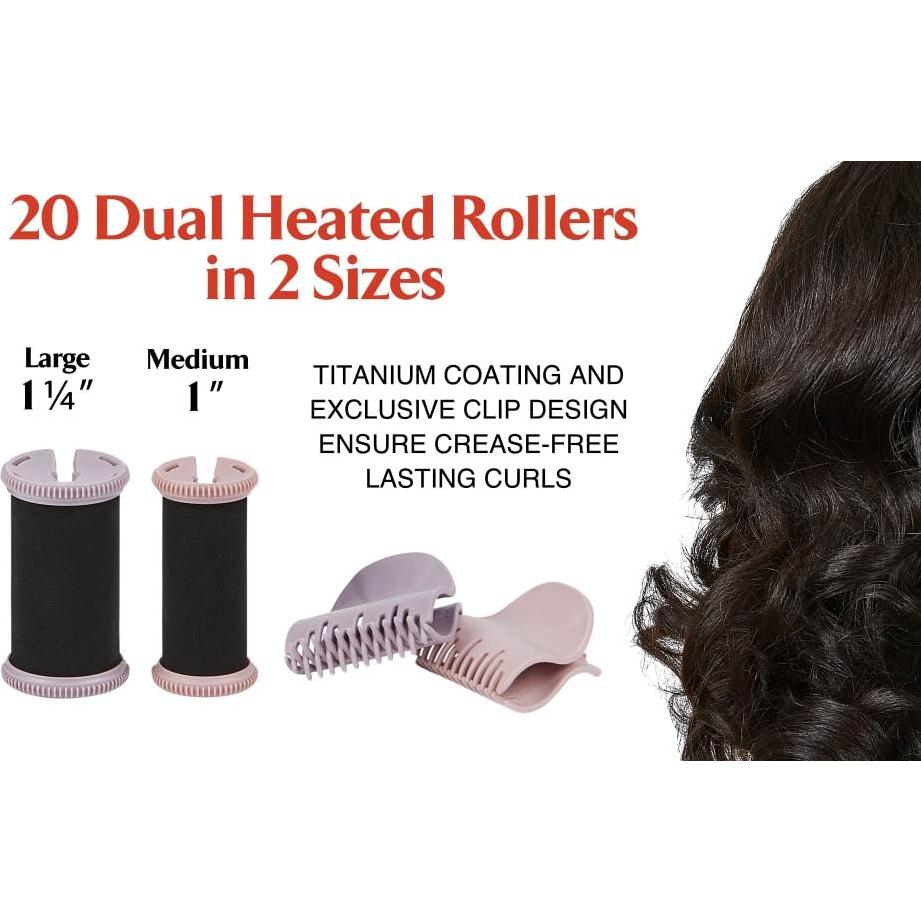 Rulos térmicos Remington Pro H9102A, 20 piezas, 12 grandes y 8 medianos