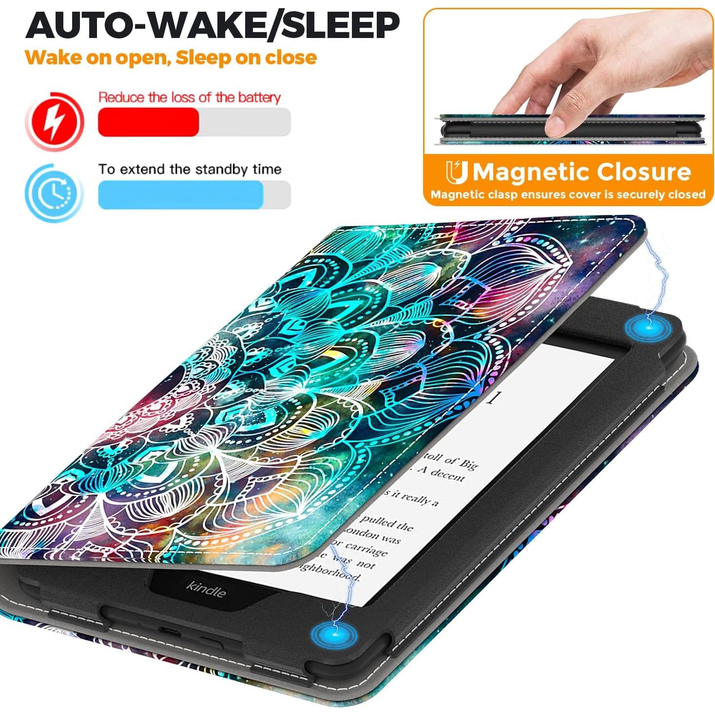 Funda VORI para Kindle Paperwhite 6.8" Mandala Floral