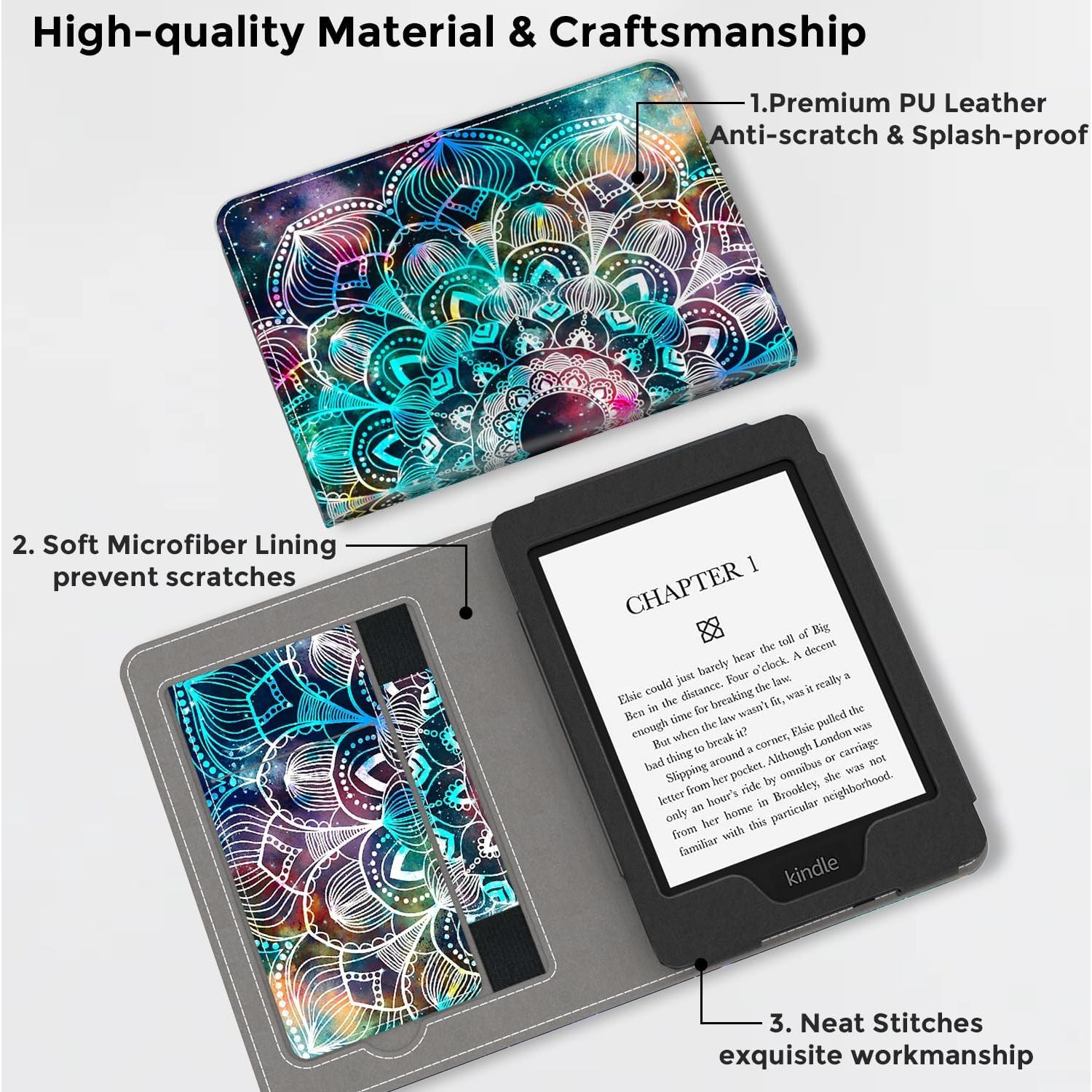 Funda VORI para Kindle Paperwhite 6.8" Mandala Floral