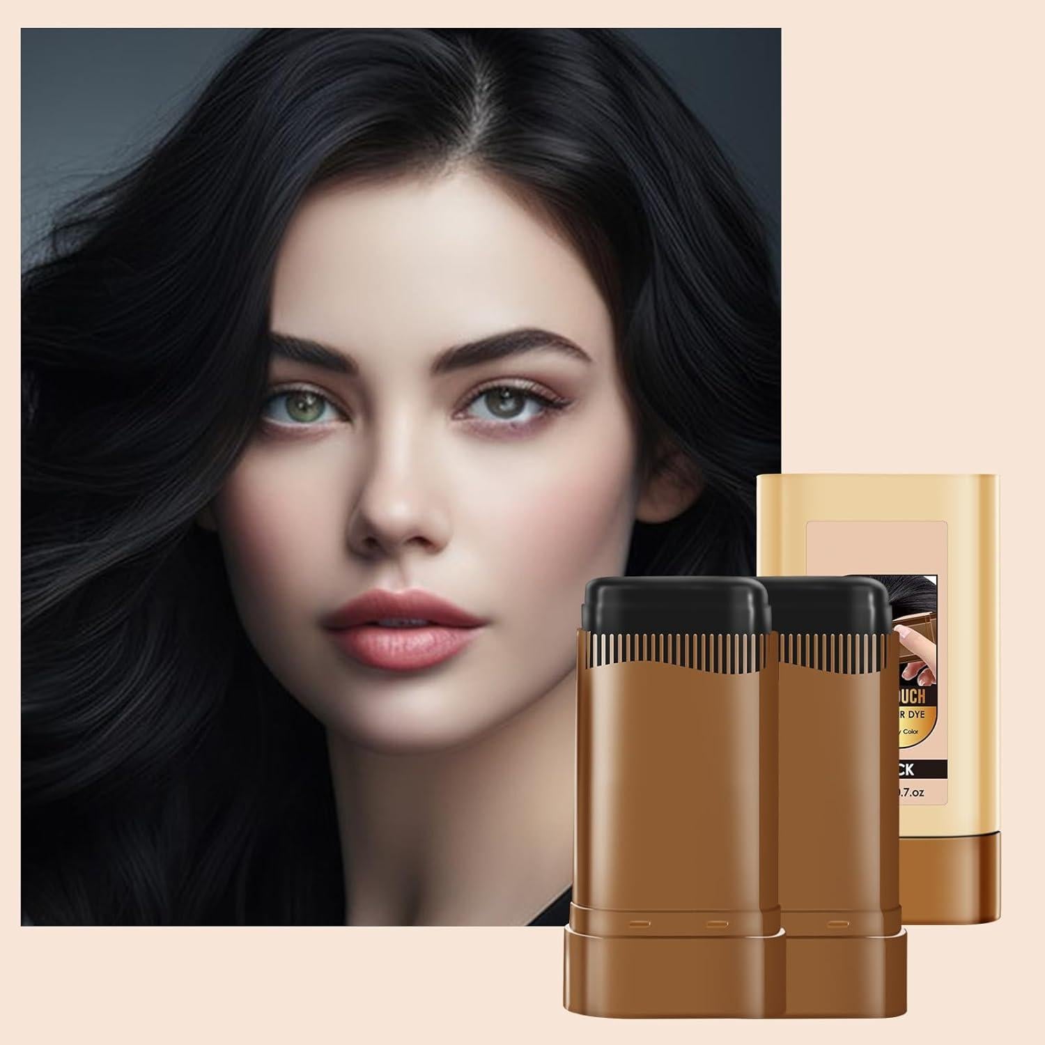 Stick Tinte para Cabello Canoso TAEERY Negro 20g x2