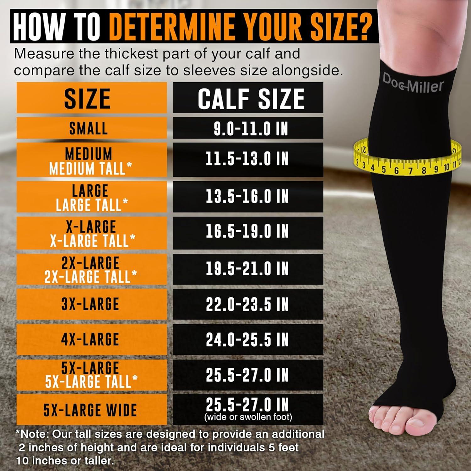 Calcetines de Compresión Abiertos Doc Miller 20-30 mmHg Unisex