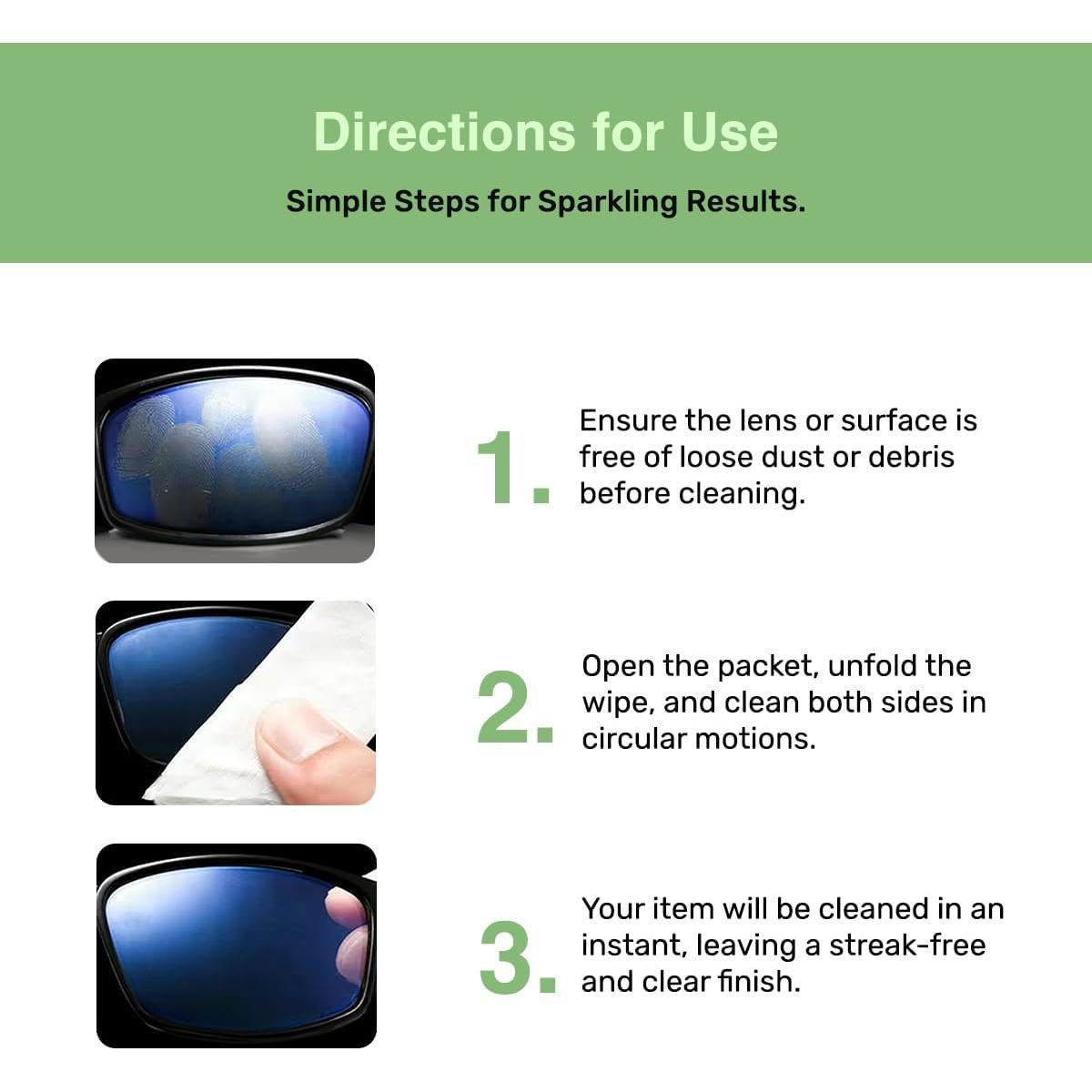 Toallitas de Limpieza de Lentes SolWst Optix - 200 Unidades