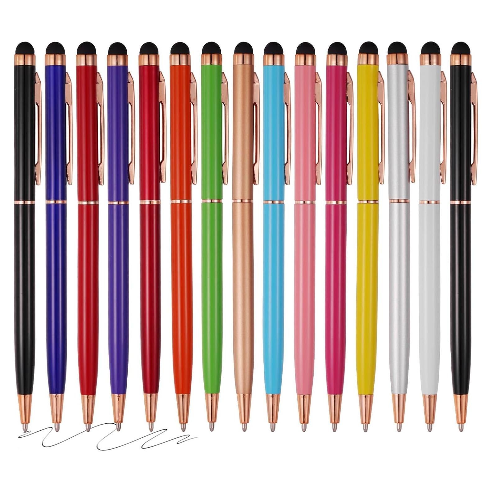 Paquete de 15 Bolígrafos Stylus 2 en 1 FIRCRE Oro Rosa B