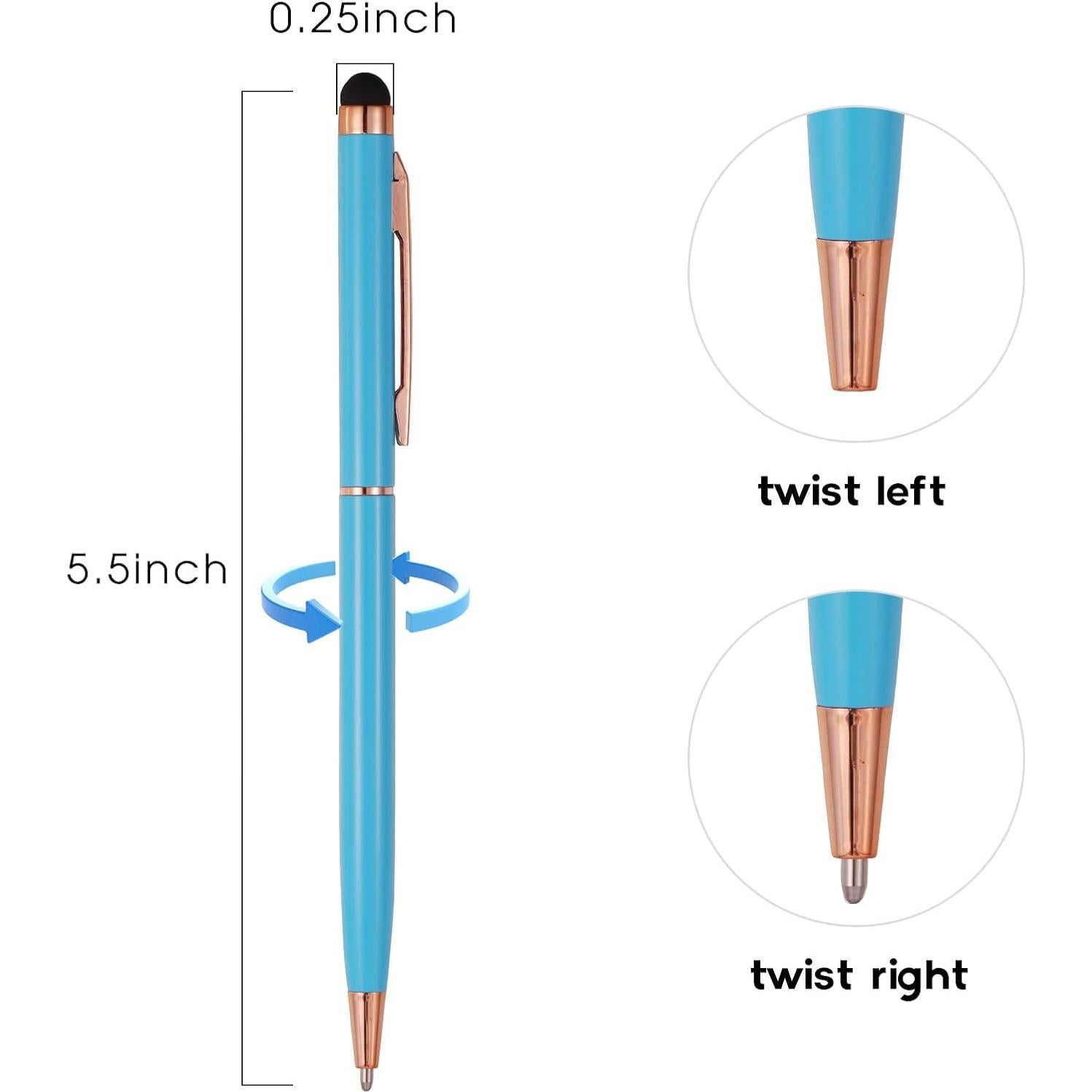 Paquete de 15 Bolígrafos Stylus 2 en 1 FIRCRE Oro Rosa B