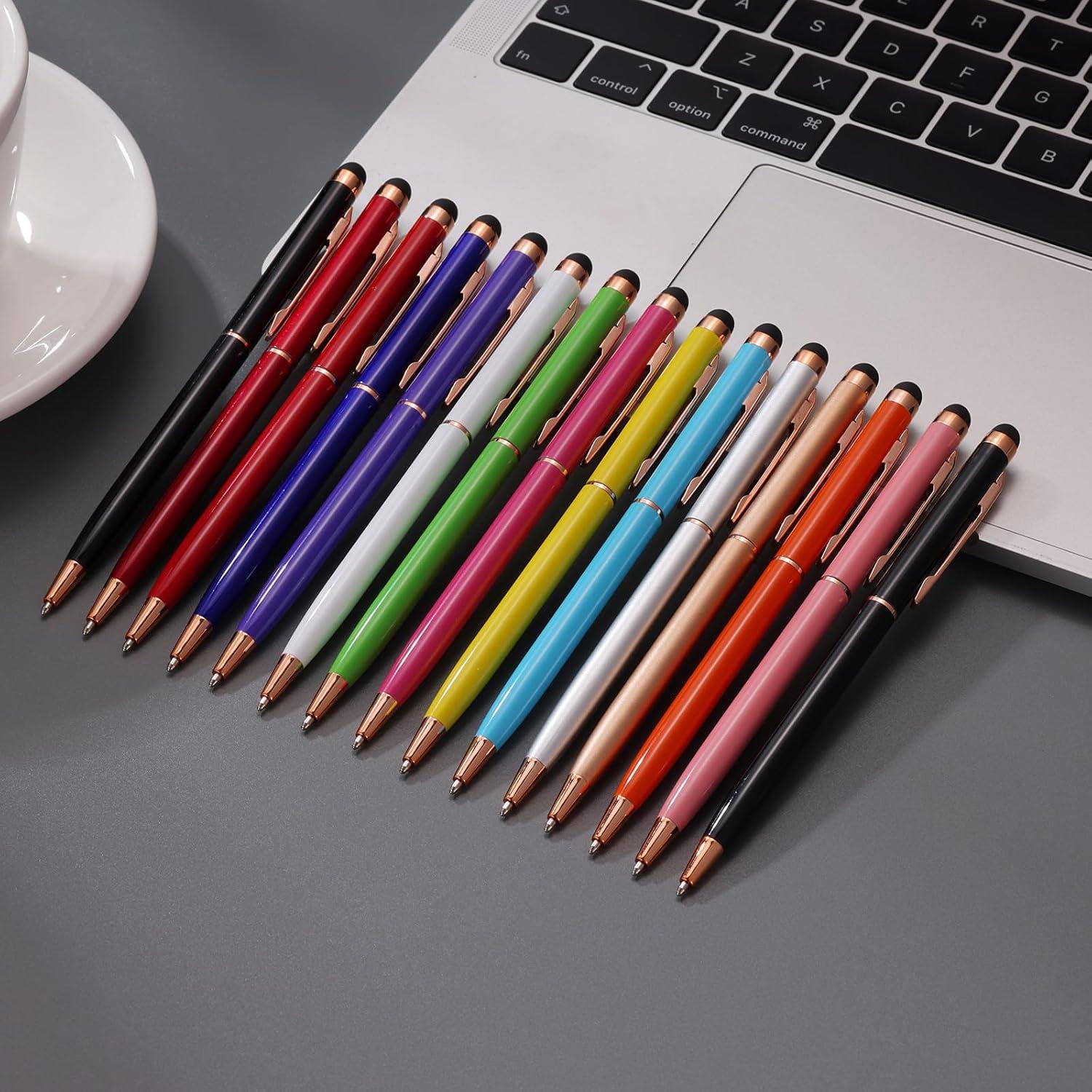 Paquete de 15 Bolígrafos Stylus 2 en 1 FIRCRE Oro Rosa B