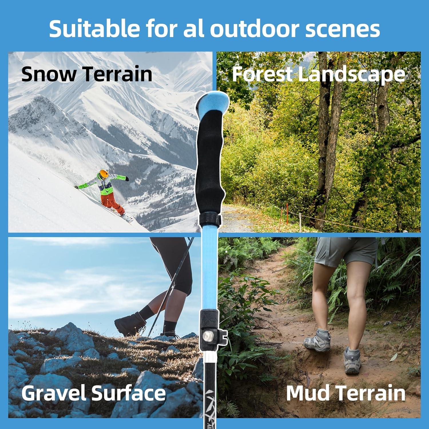 Bastones de Trekking Plegables Asjdzy HW-BB325 Azul