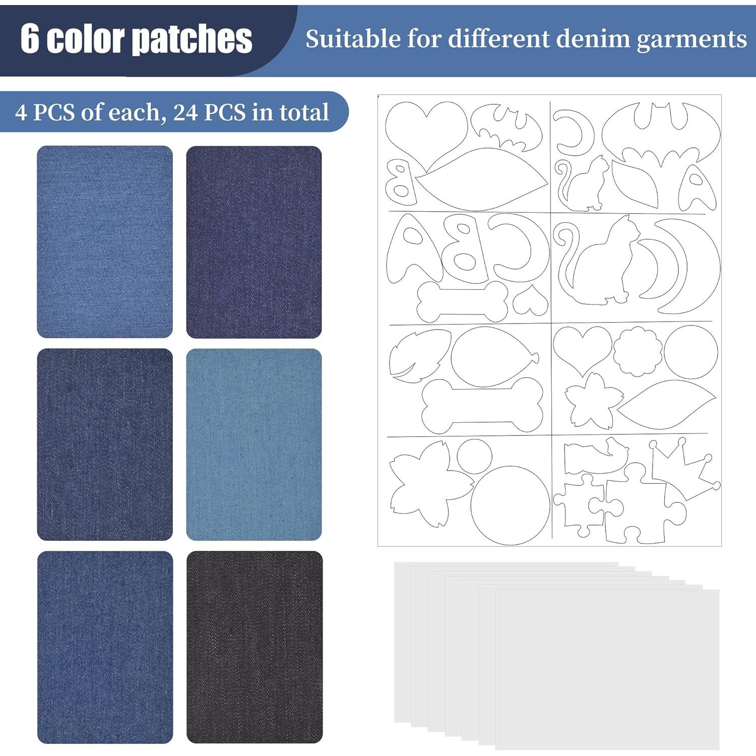 Parche Termoadhesivo de Denim Nseamera - Kit 24PCS 75x108mm