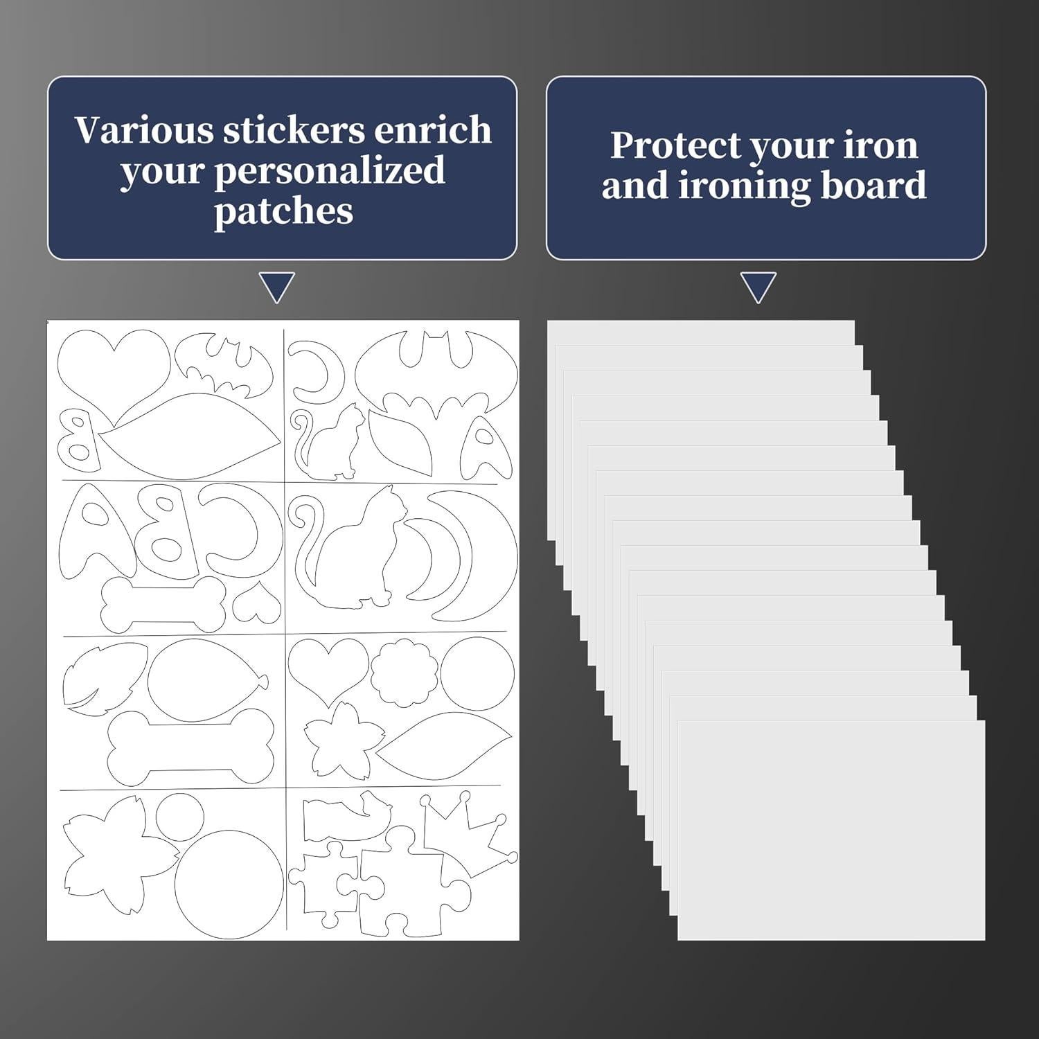 Parche Termoadhesivo de Denim Nseamera - Kit 24PCS 75x108mm