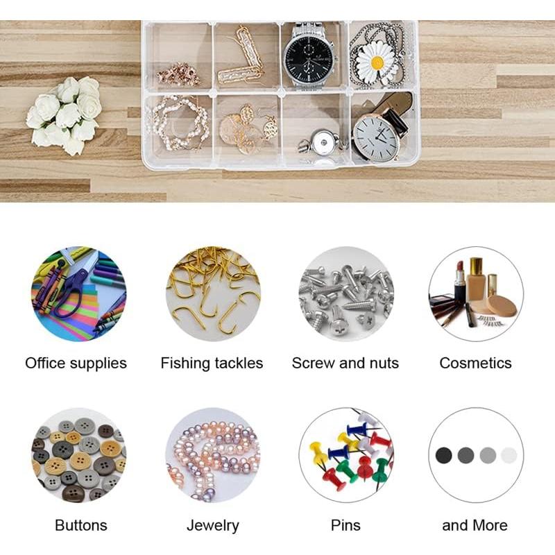 Caja Organizadora de Plástico Vidifor 2 Pcs 8 Compartimentos