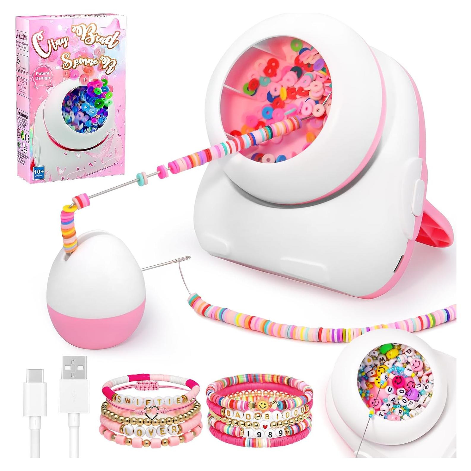 Girador de Perlas Eléctrico Inalámbrico Pskfvre Rosa 2-en-1