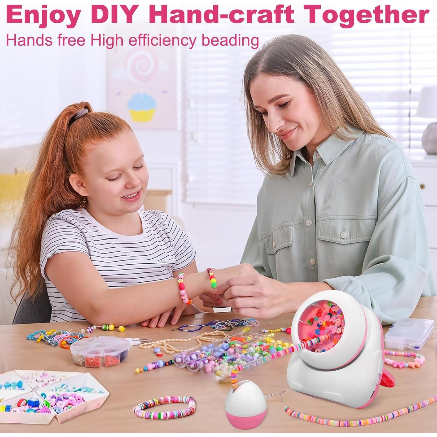 Girador de Perlas Eléctrico Inalámbrico Pskfvre Rosa 2-en-1