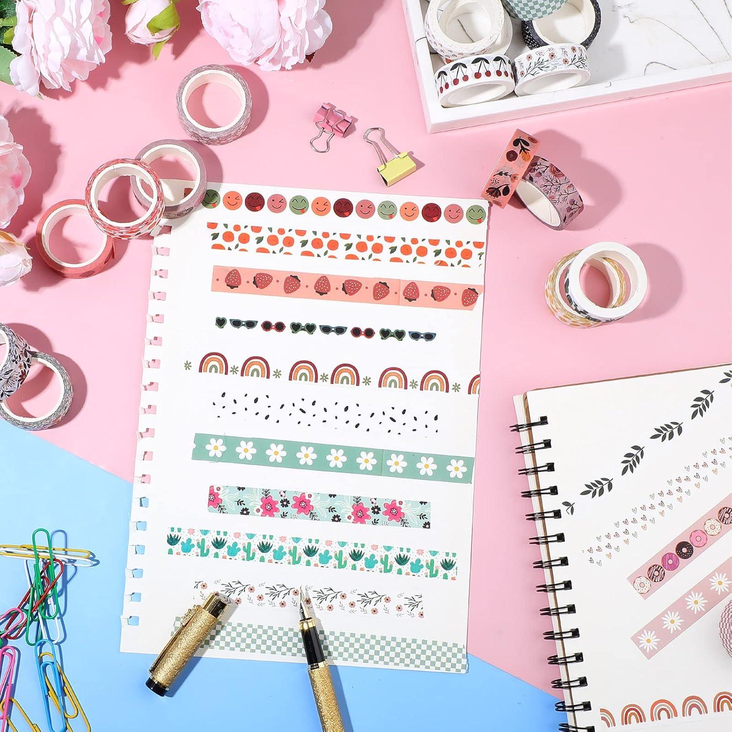 Cinta Washi TaoBary 33 Rollos Estilo Bohemio 15 mm