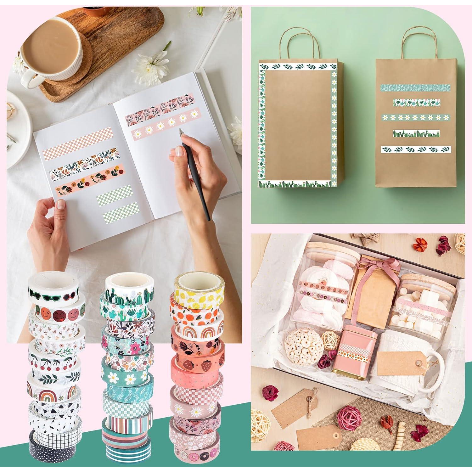 Cinta Washi TaoBary 33 Rollos Estilo Bohemio 15 mm