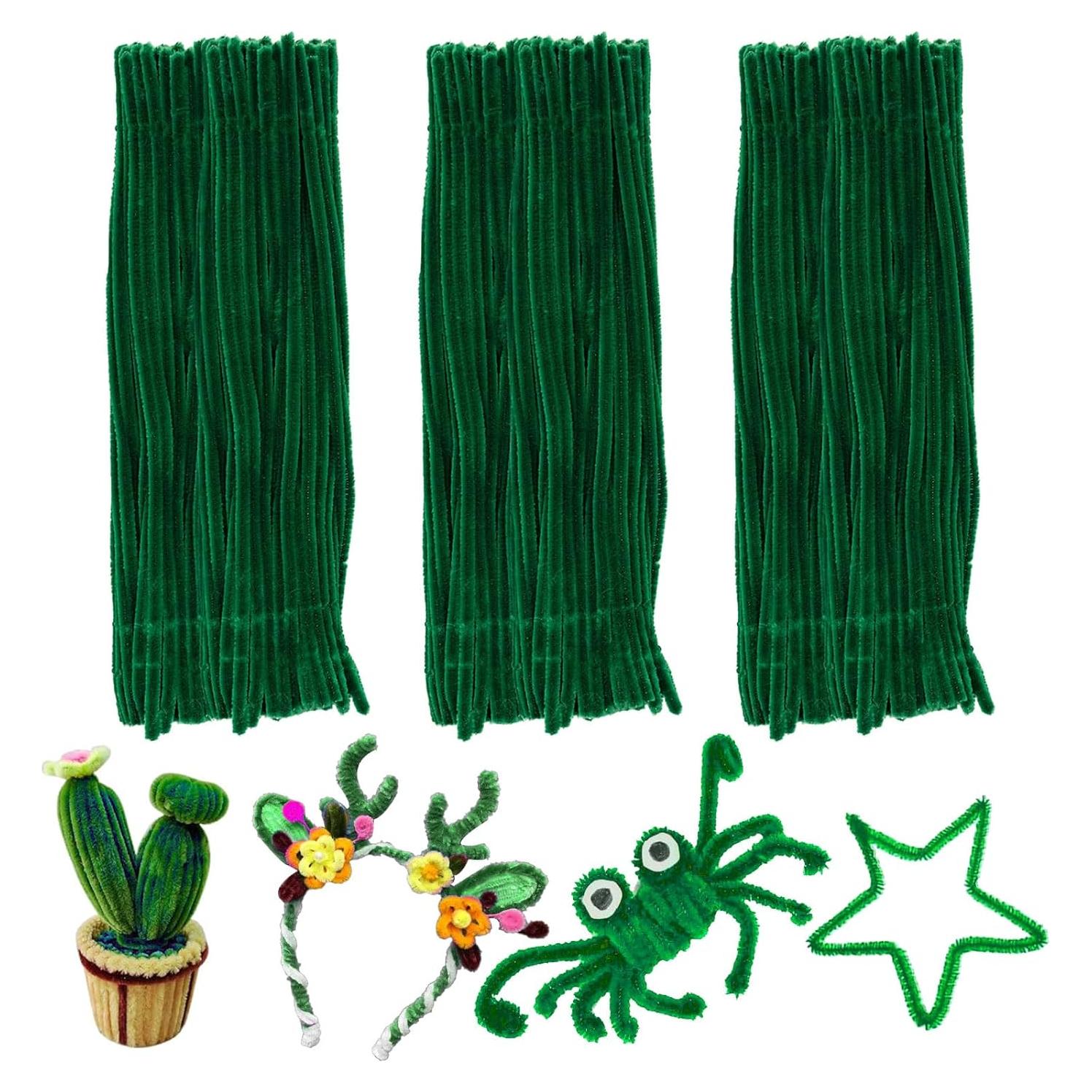 Limpiapipas Verde Navidad VZF 200 Piezas 30cm Manualidades