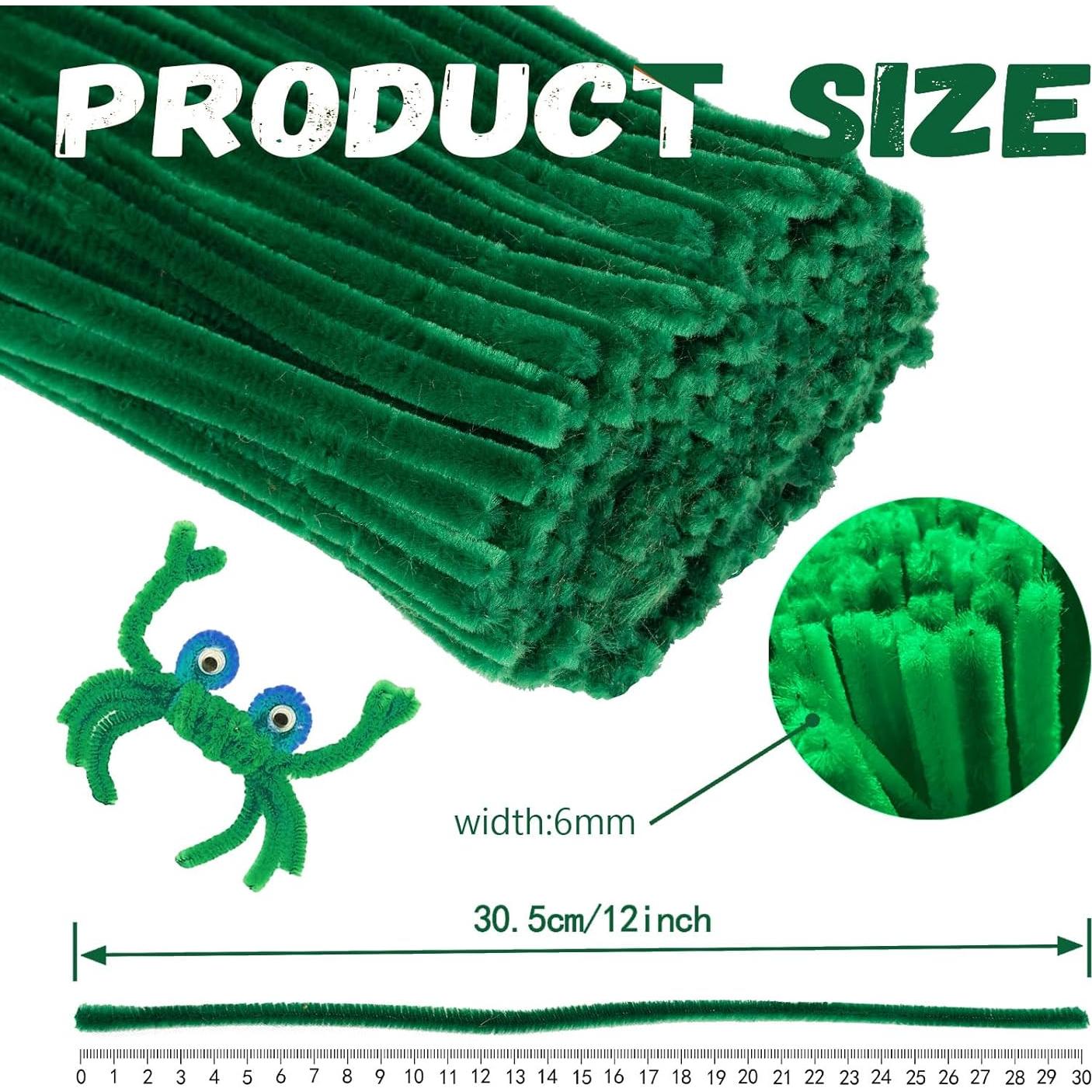 Limpiapipas Verde Navidad VZF 200 Piezas 30cm Manualidades