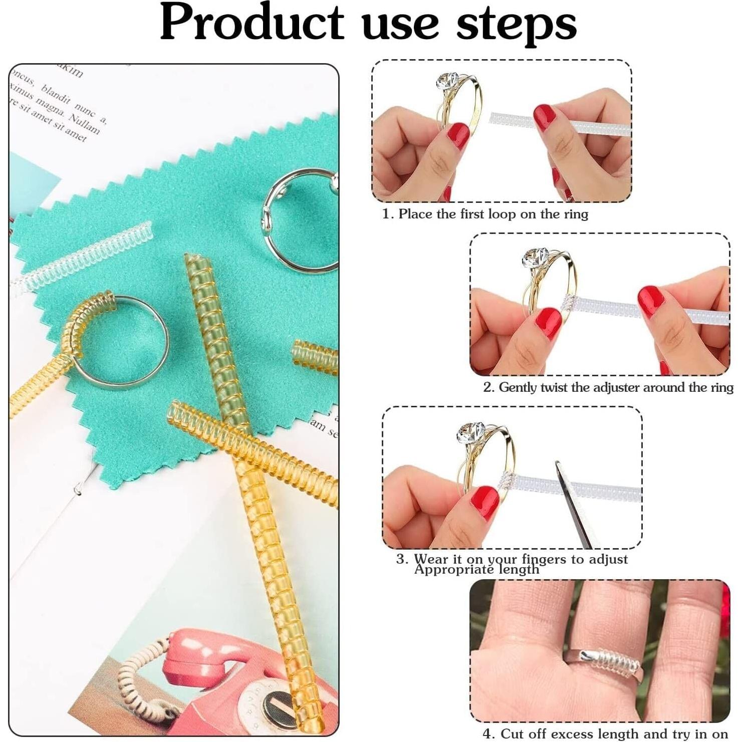 Ajustador de Talla de Anillo WGLILO - 16 Piezas, 4 Tamaños